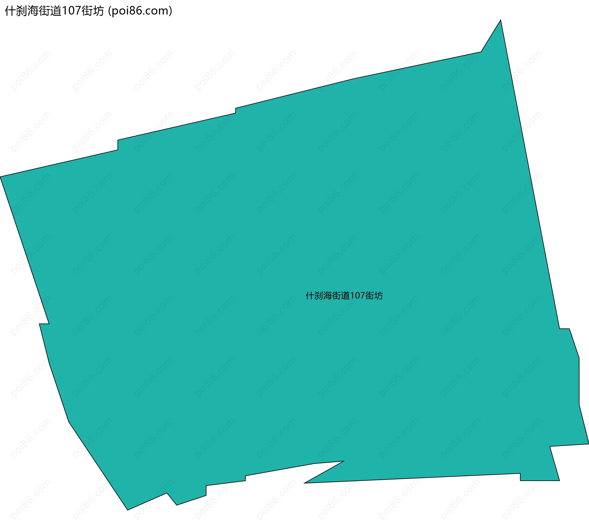 什刹海街道107街坊边界地图
