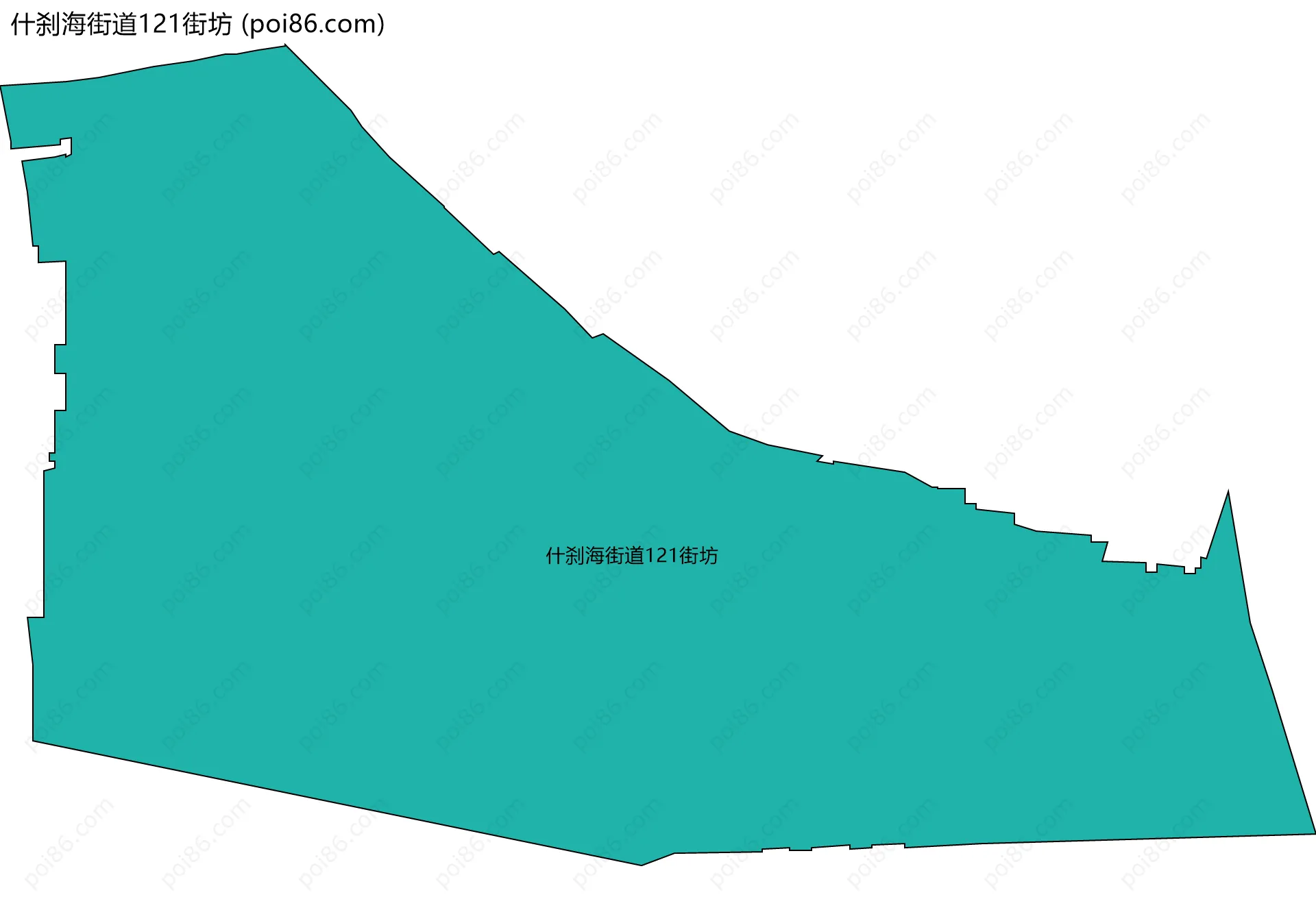 什刹海街道121街坊边界地图