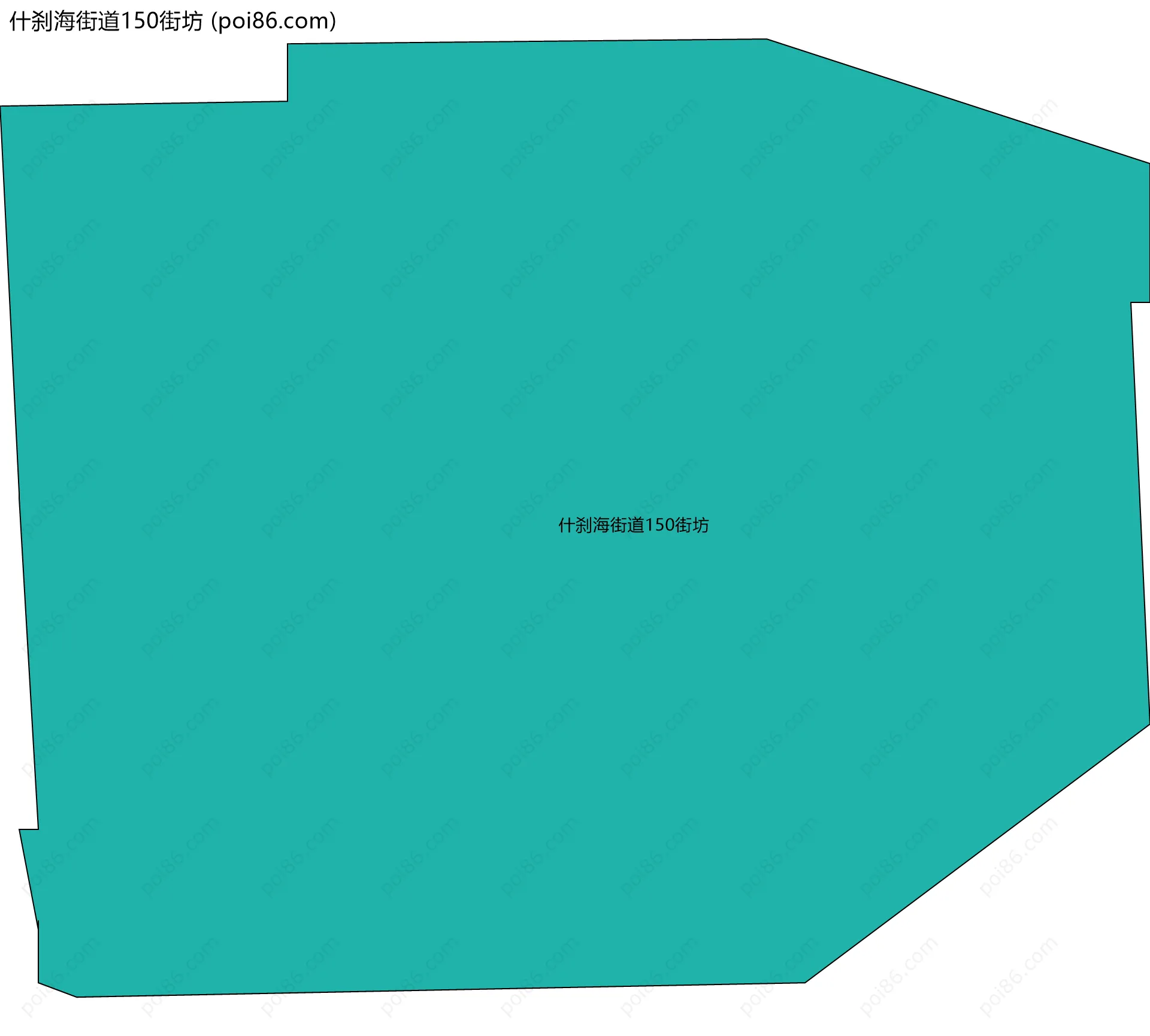 什刹海街道150街坊边界地图