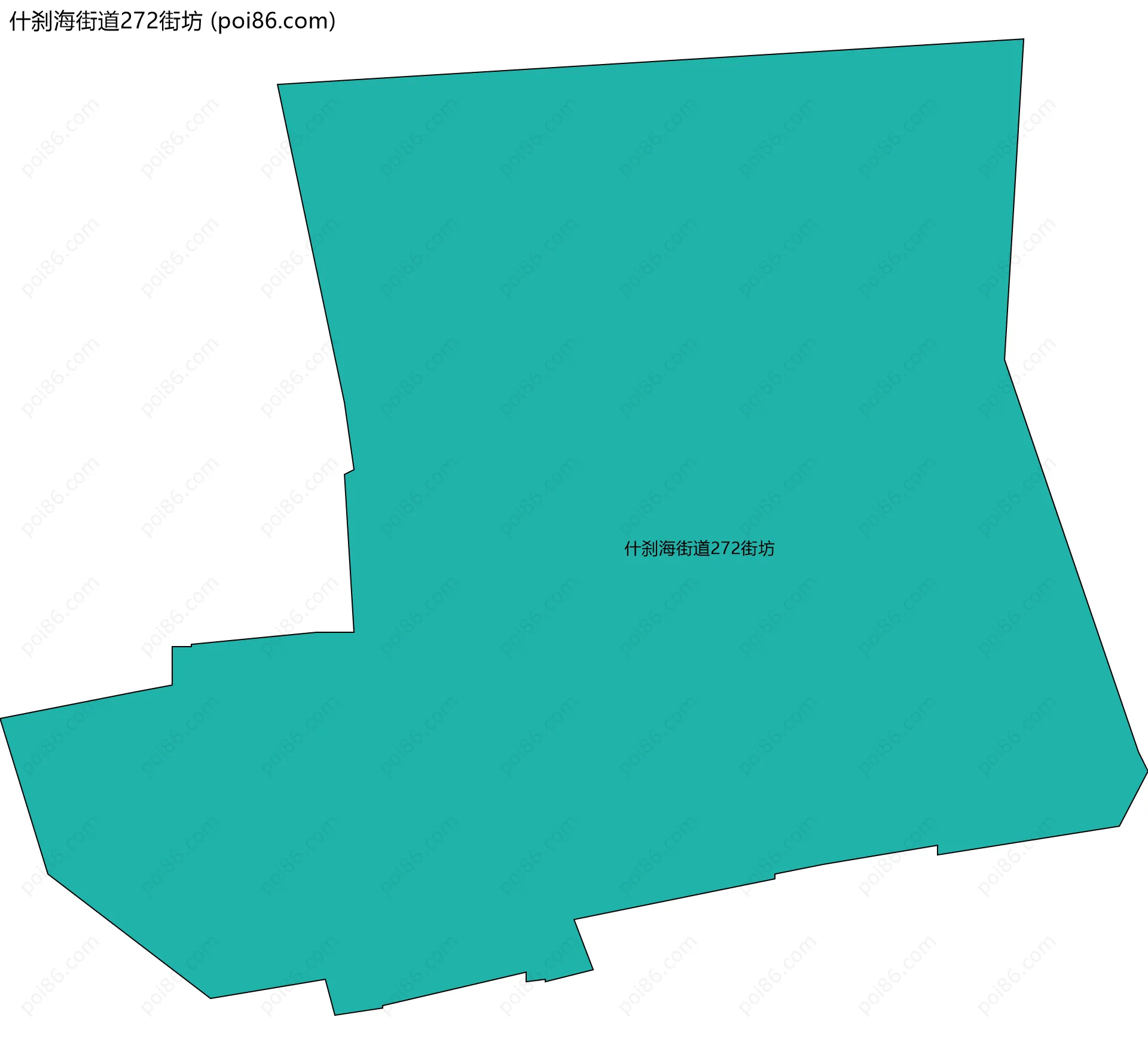 什刹海街道272街坊边界地图