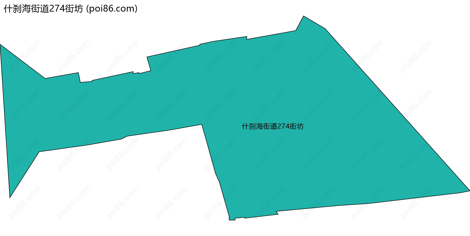 什刹海街道274街坊边界地图