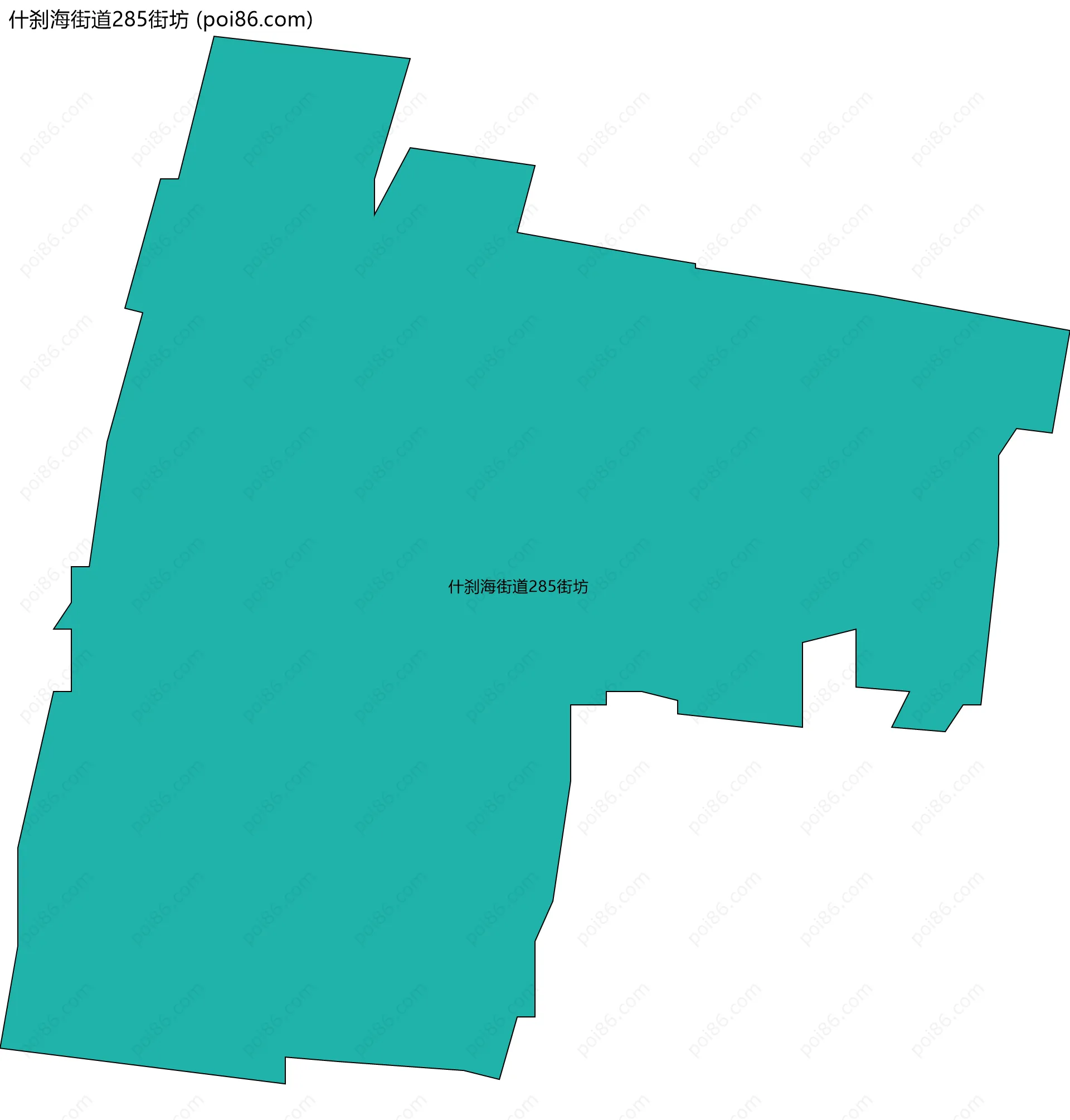 什刹海街道285街坊边界地图