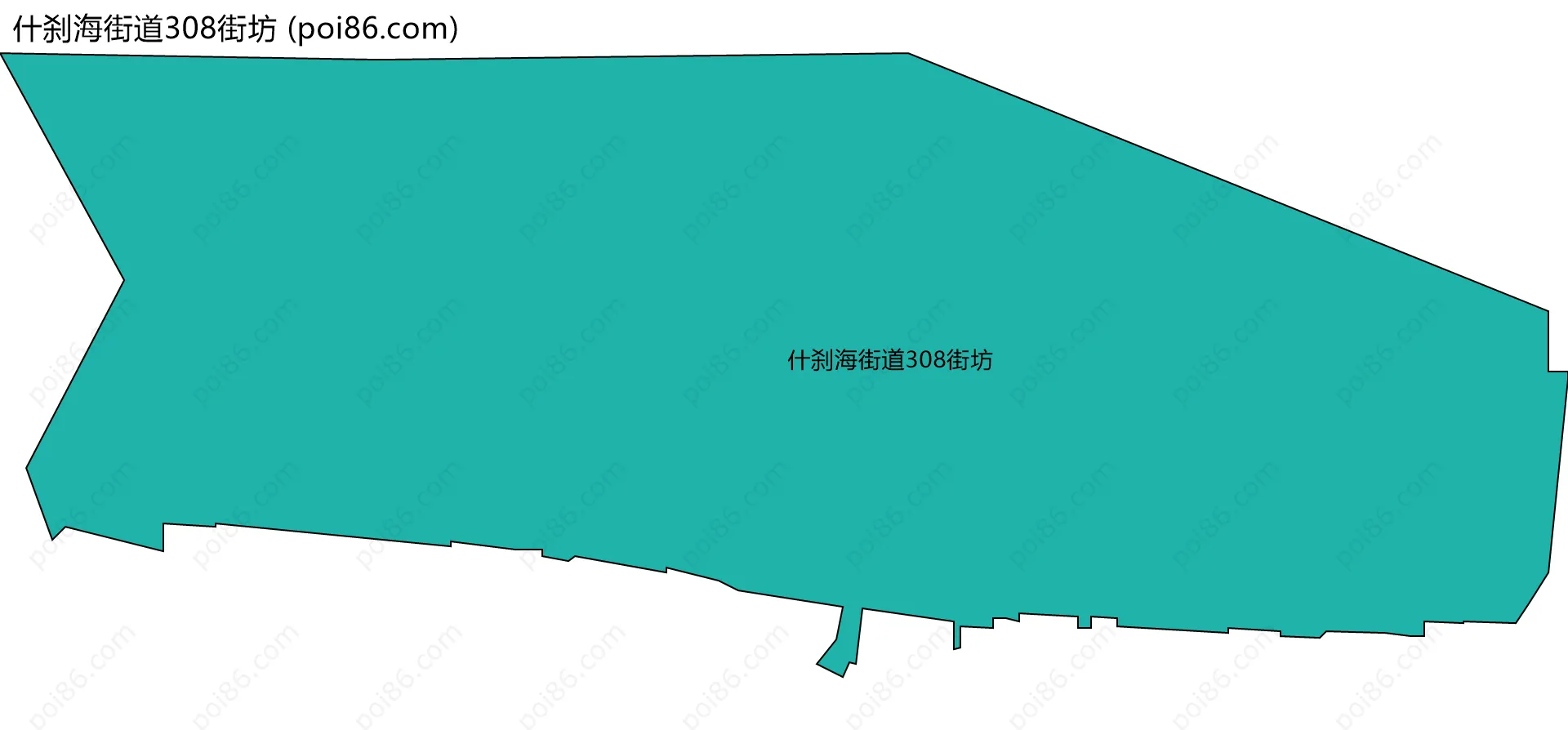 什刹海街道308街坊边界地图