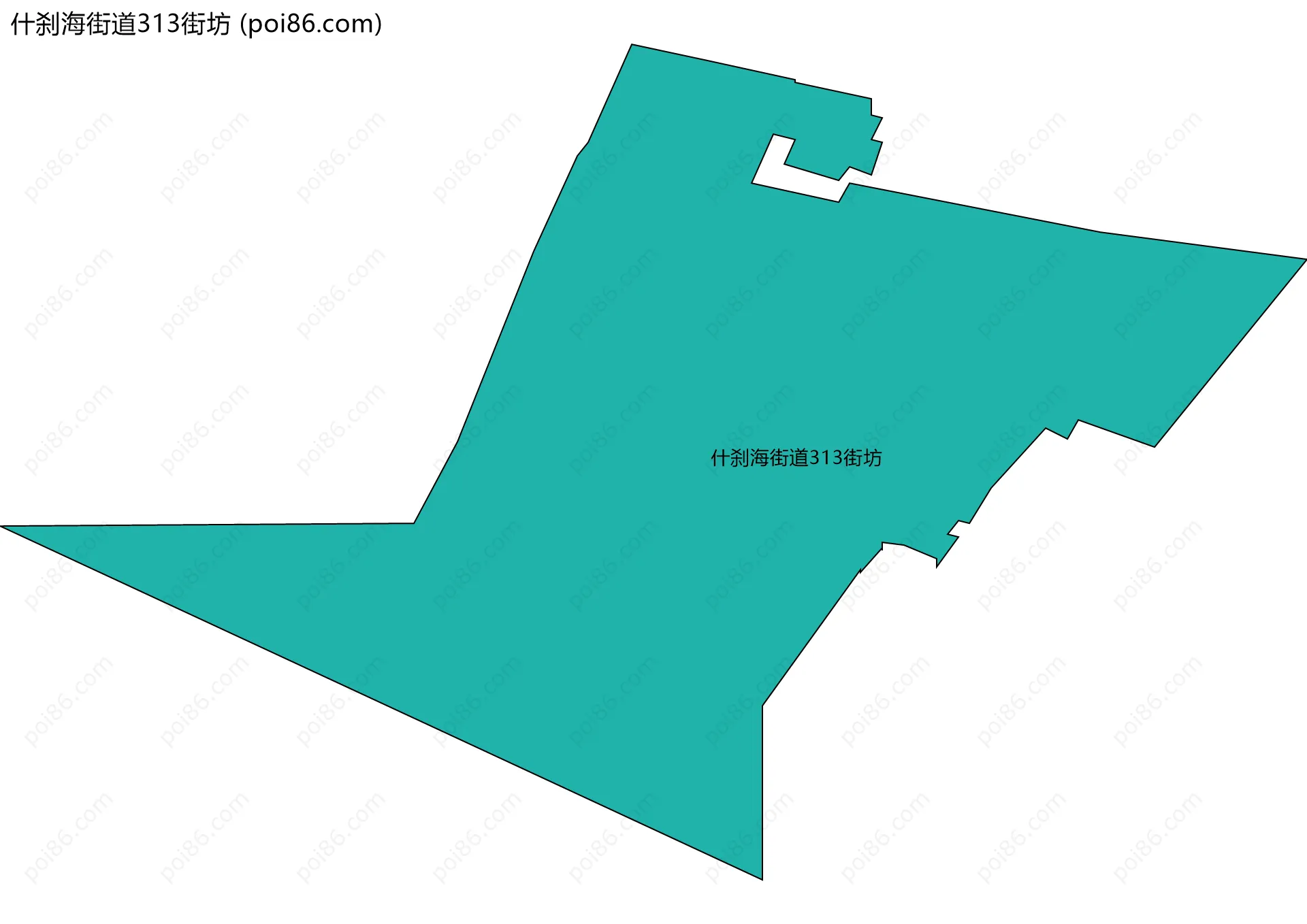 什刹海街道313街坊边界地图