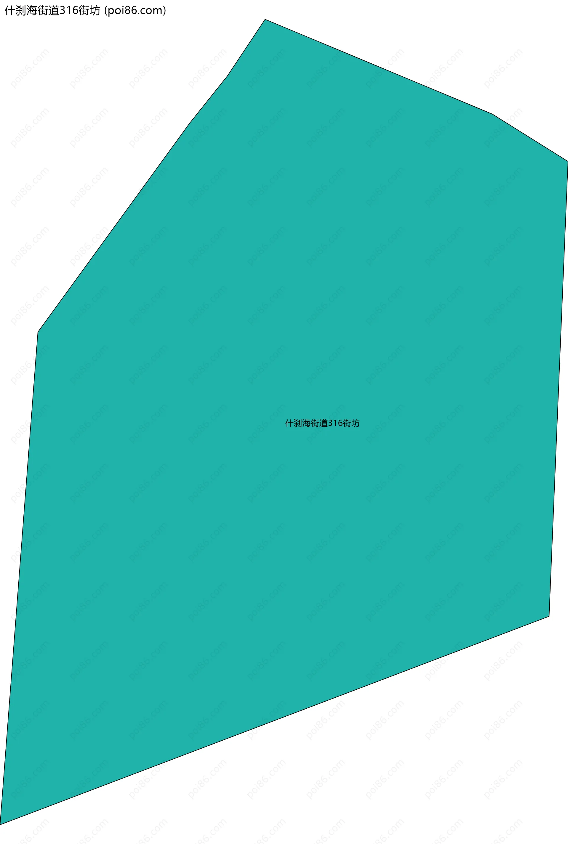 什刹海街道316街坊边界地图