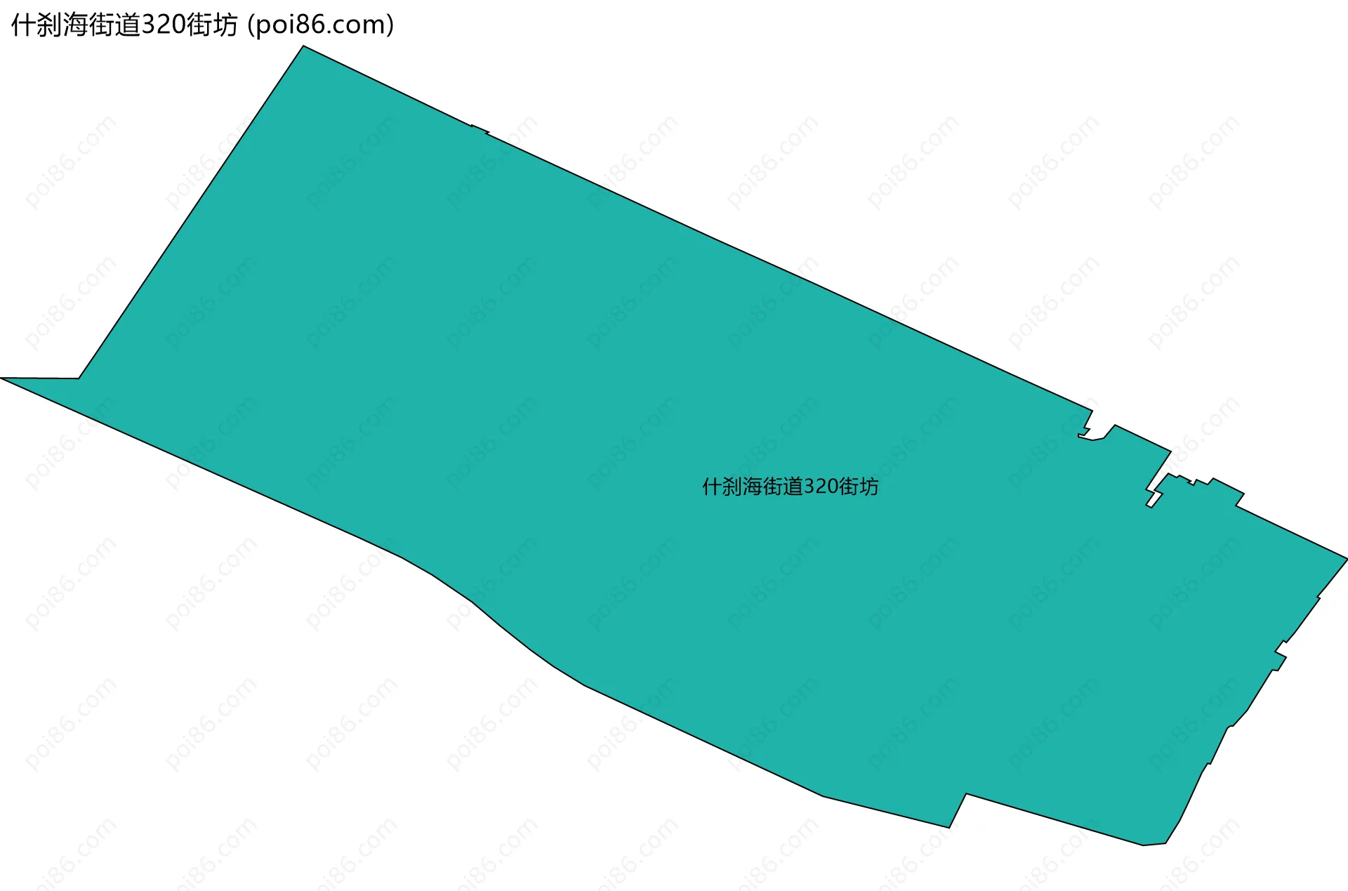 什刹海街道320街坊边界地图