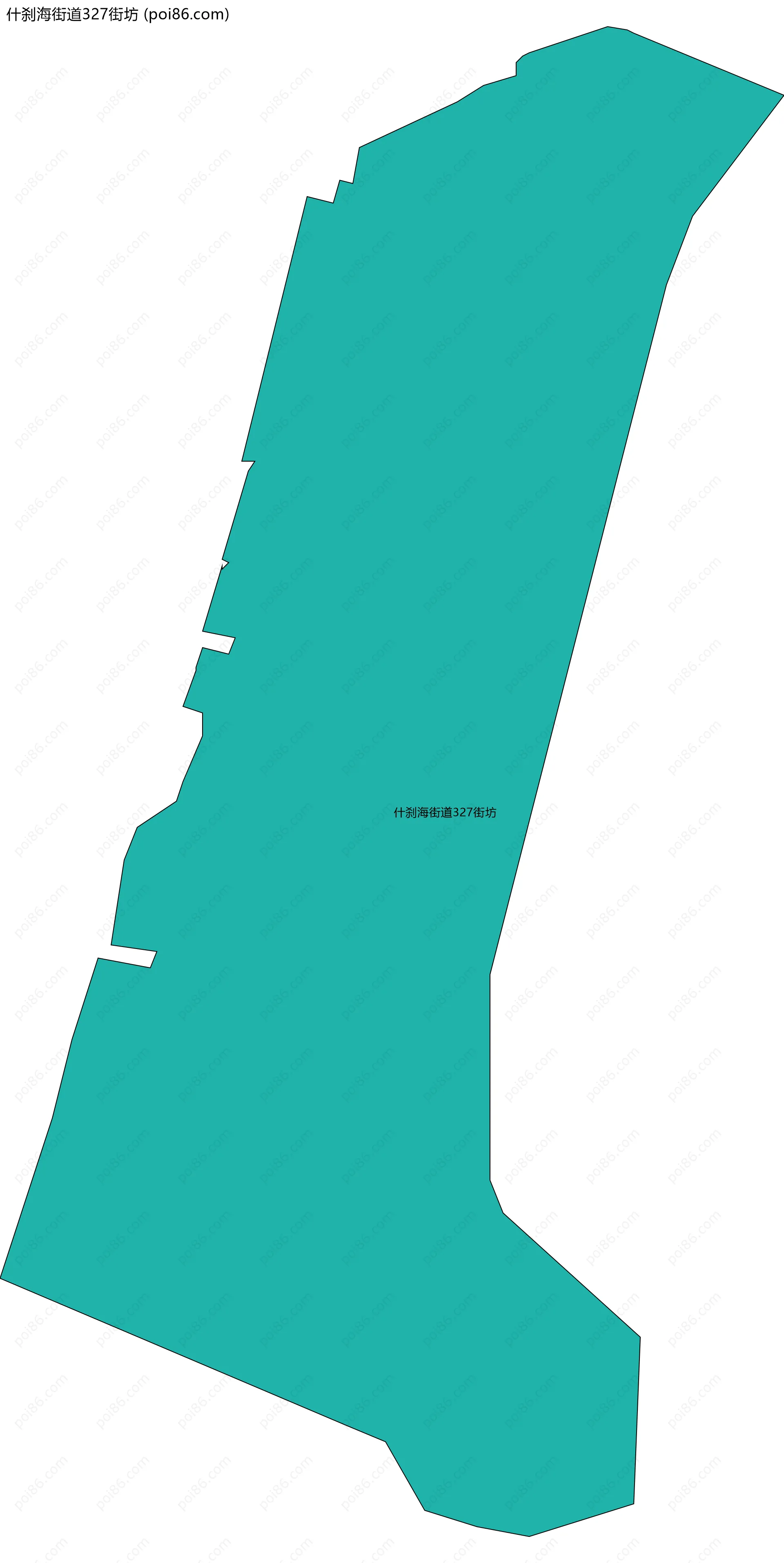 什刹海街道327街坊边界地图