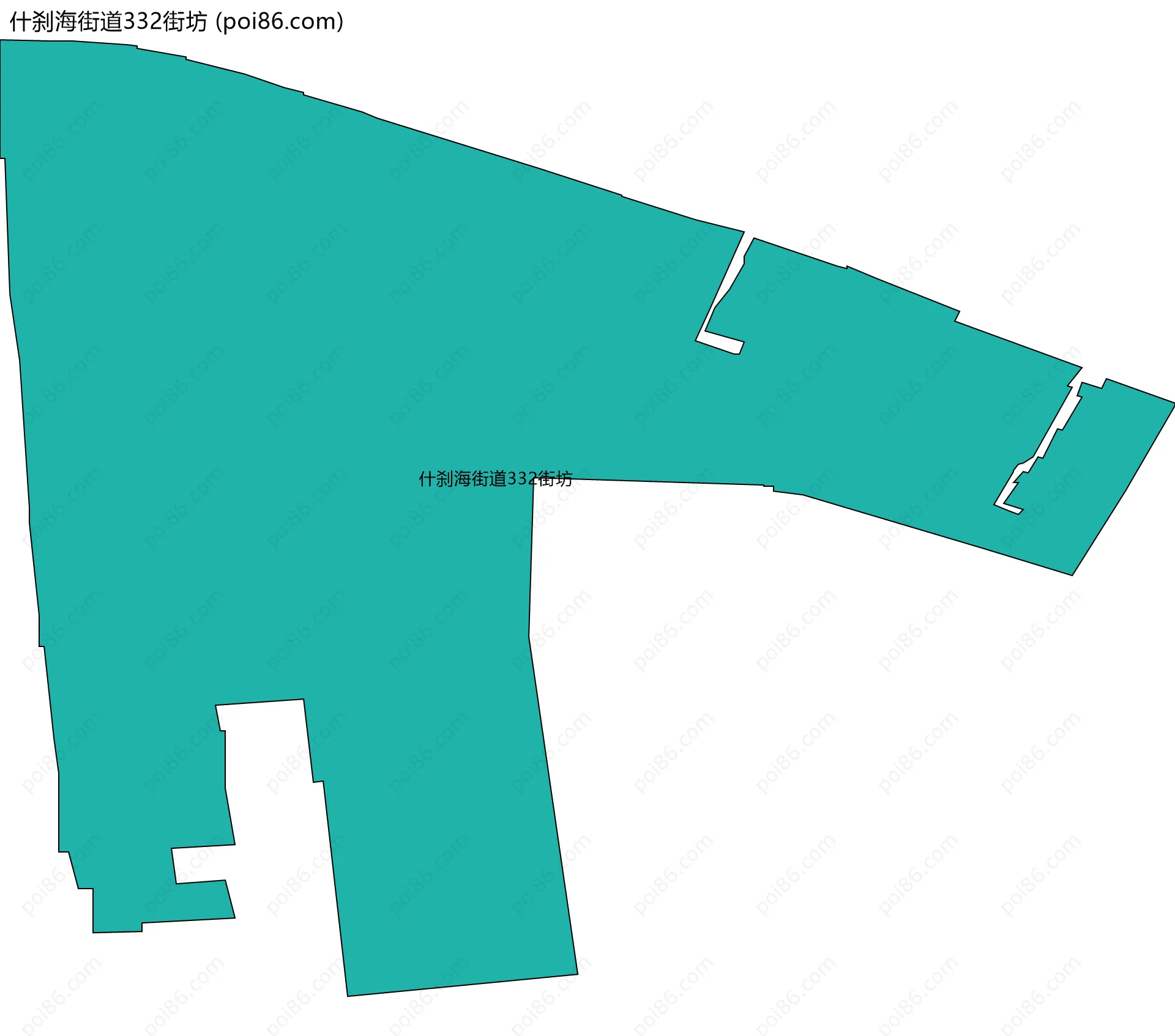 什刹海街道332街坊边界地图