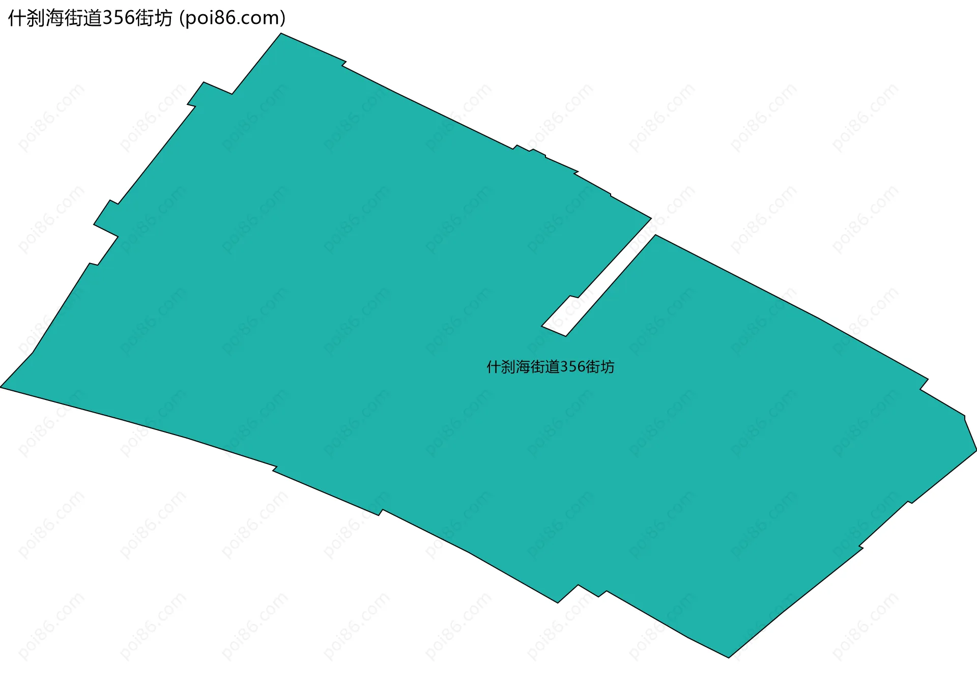 什刹海街道356街坊边界地图