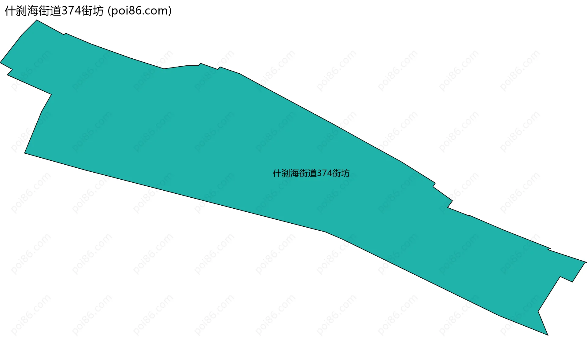 什刹海街道374街坊边界地图