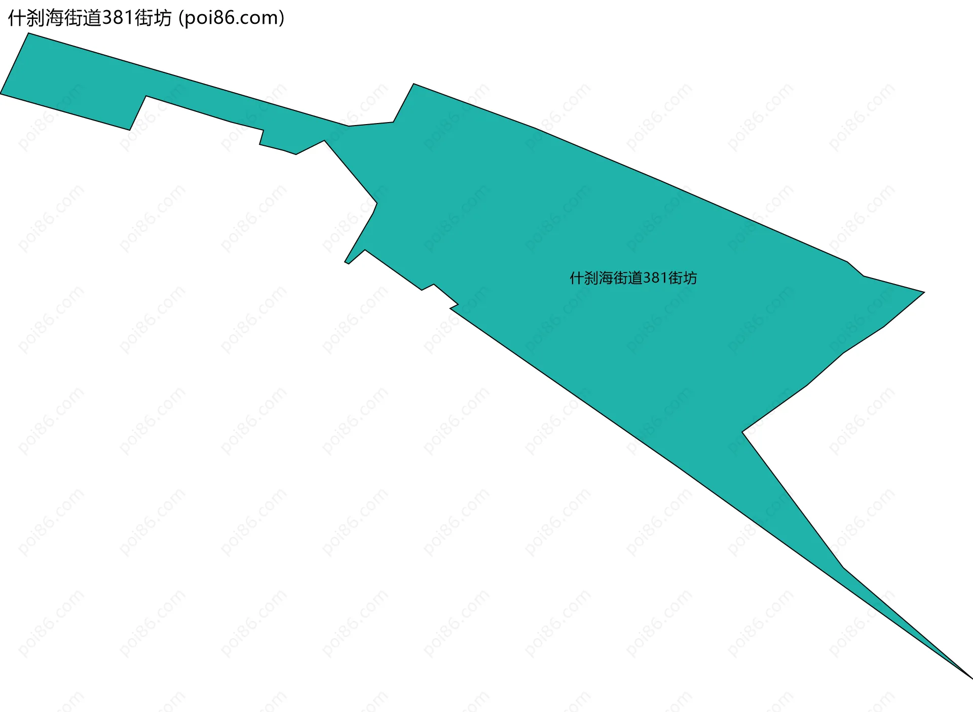 什刹海街道381街坊边界地图