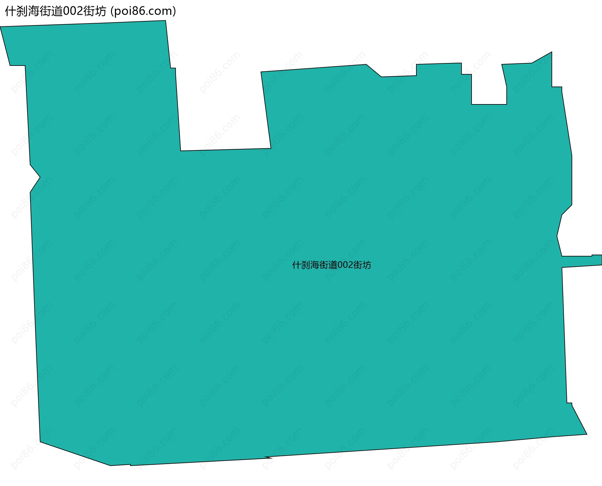 什刹海街道002街坊边界地图