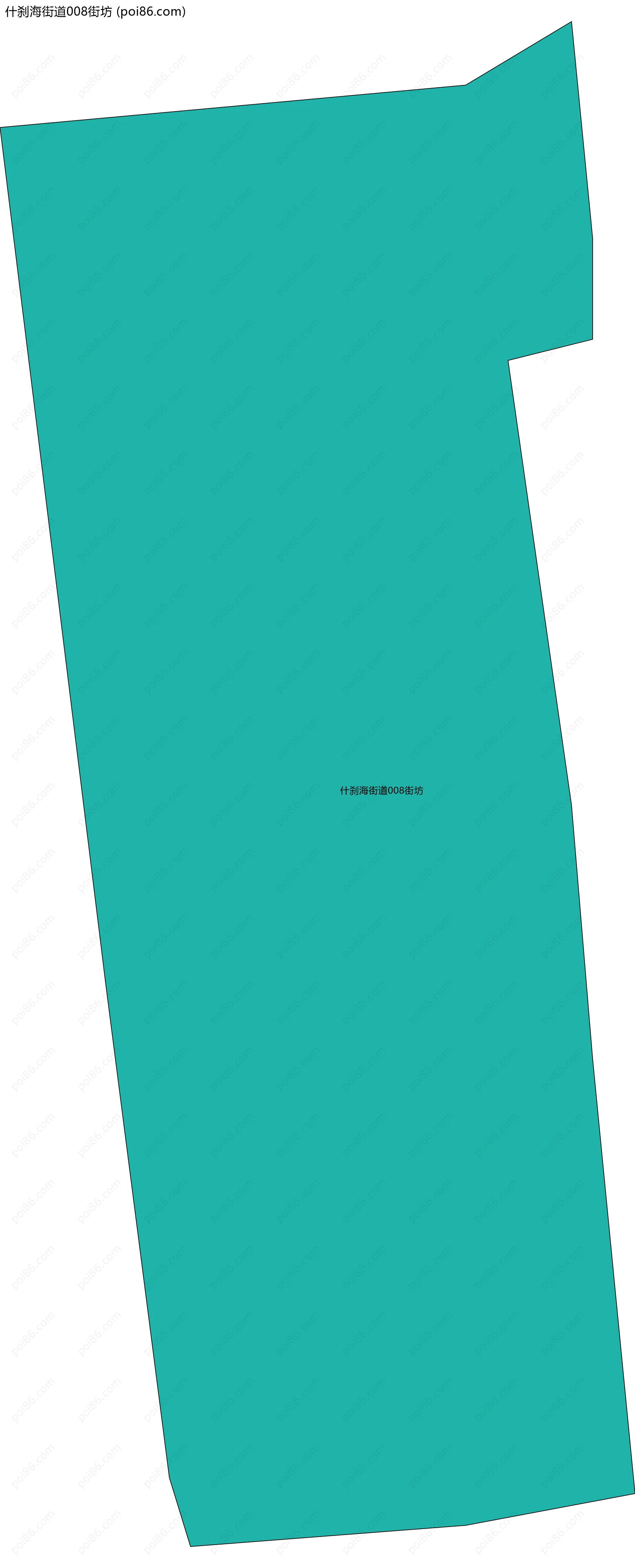 什刹海街道008街坊边界地图