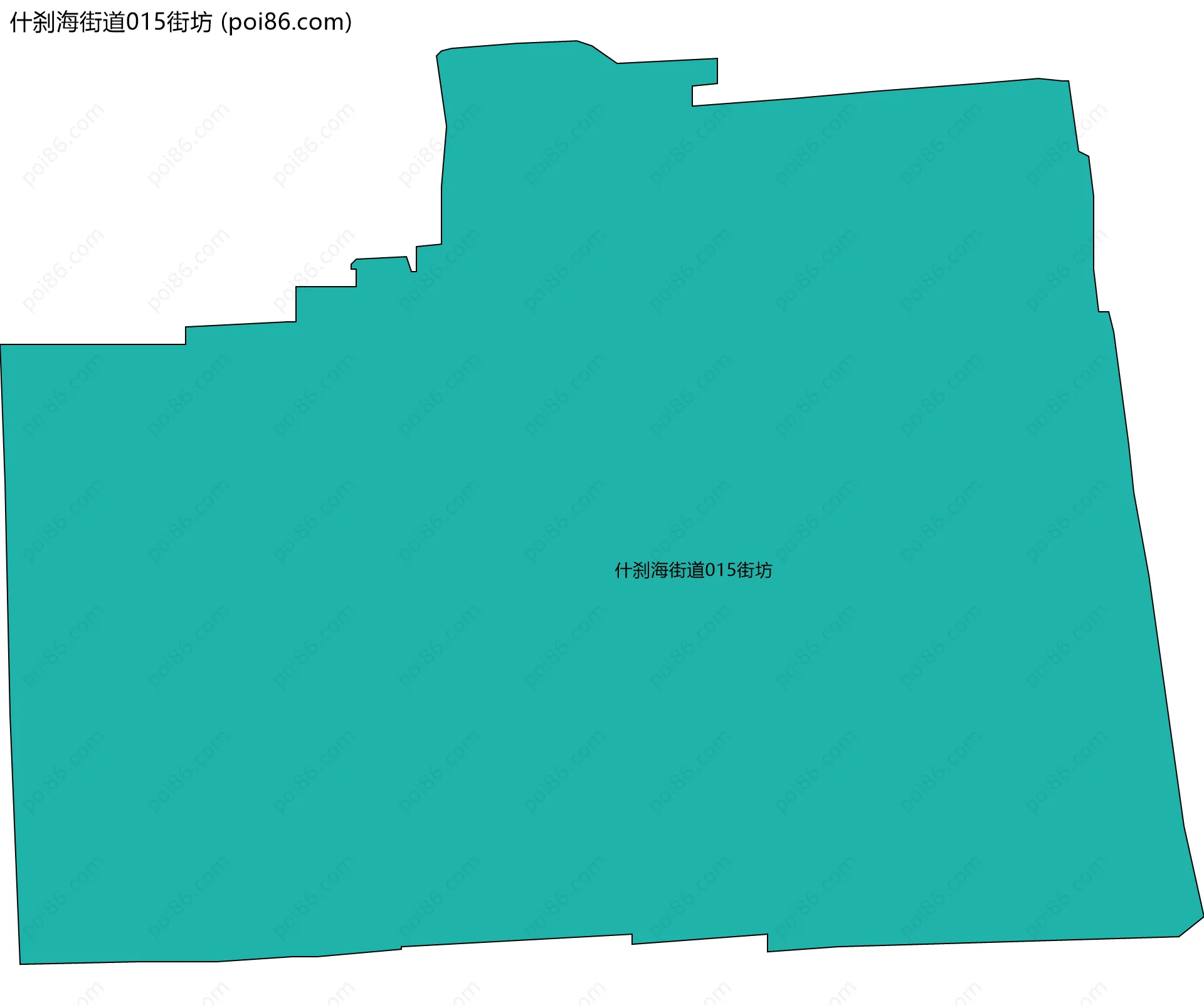 什刹海街道015街坊边界地图
