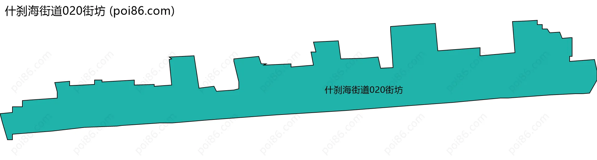 什刹海街道020街坊边界地图