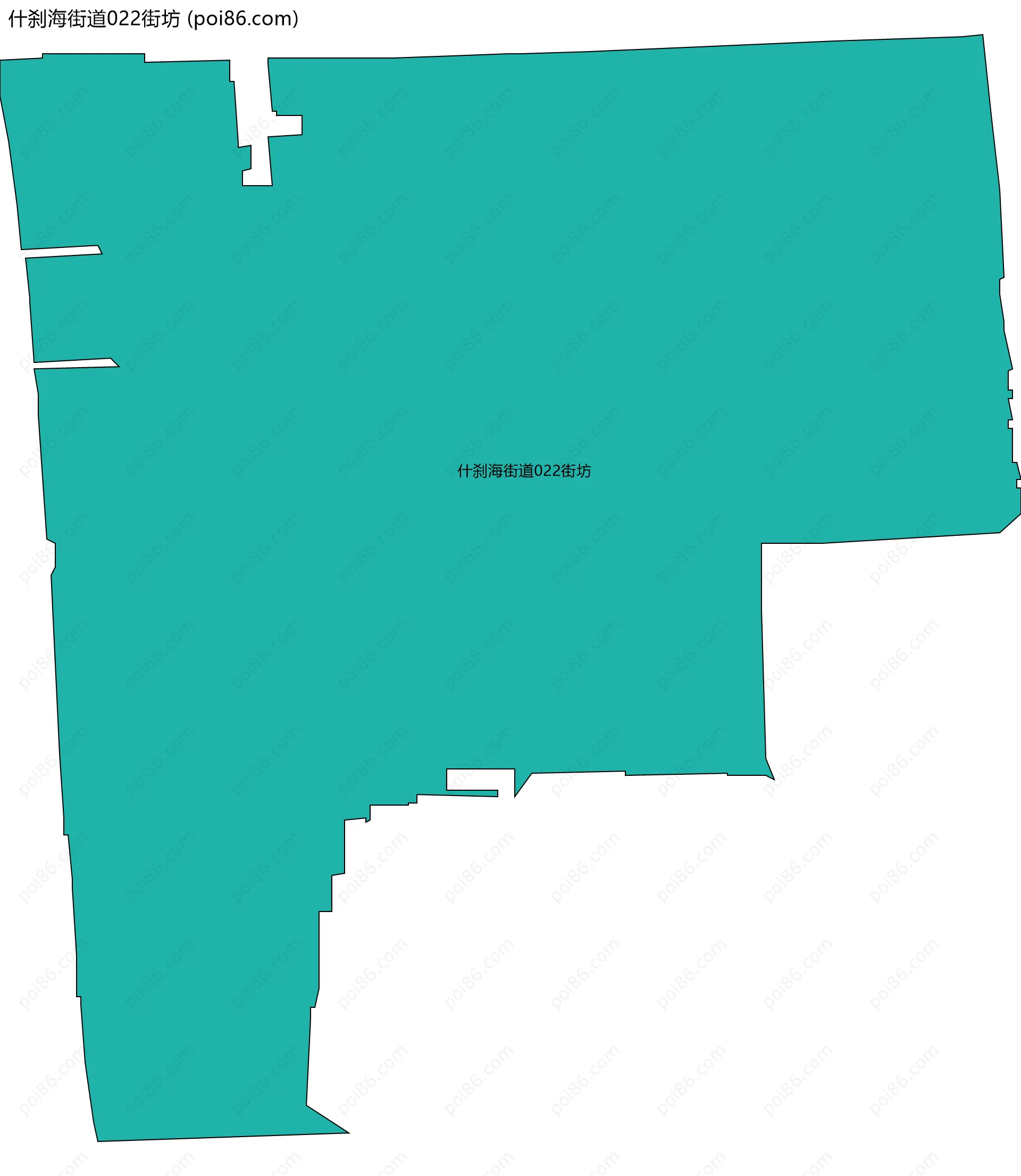 什刹海街道022街坊边界地图