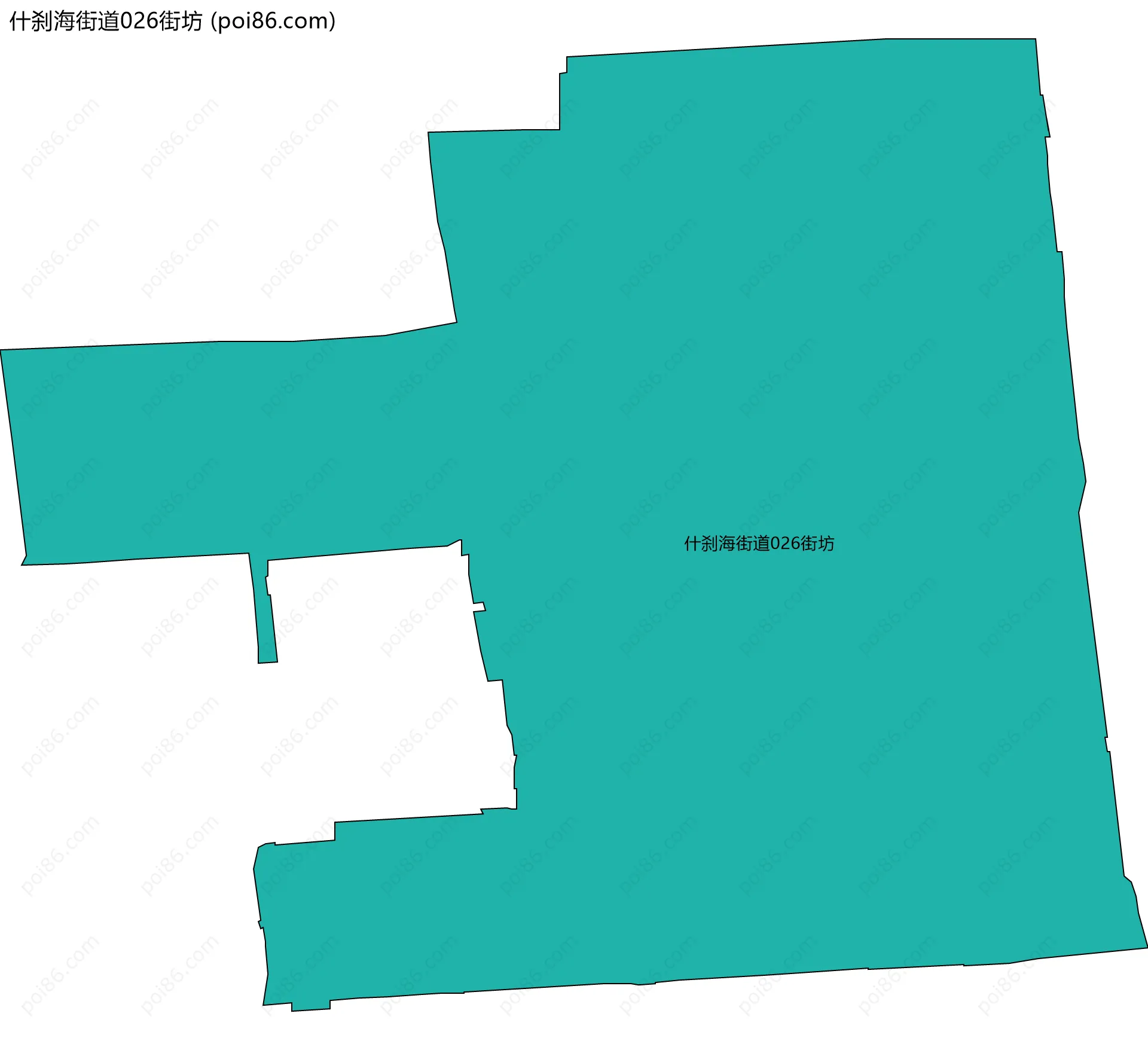 什刹海街道026街坊边界地图