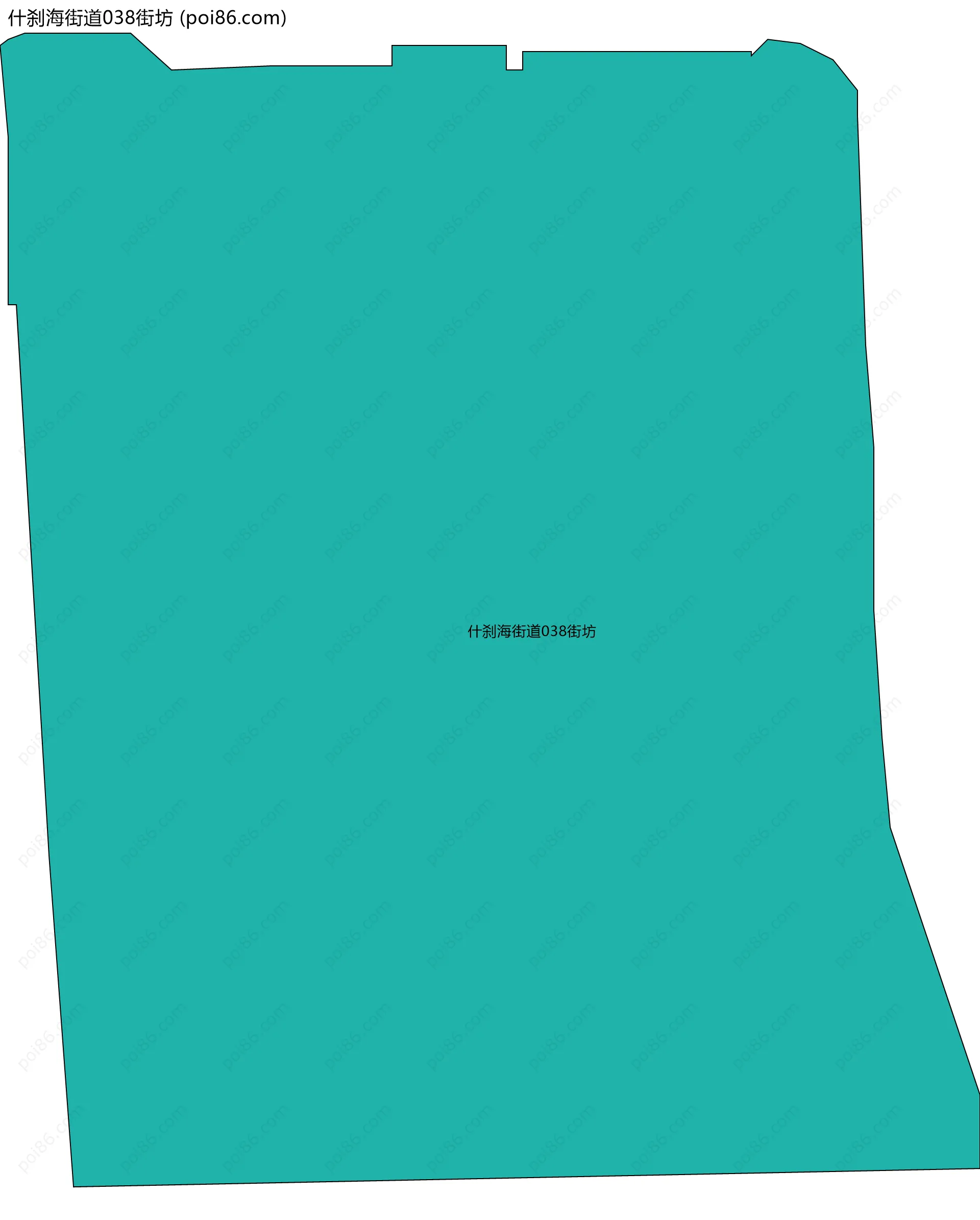 什刹海街道038街坊边界地图