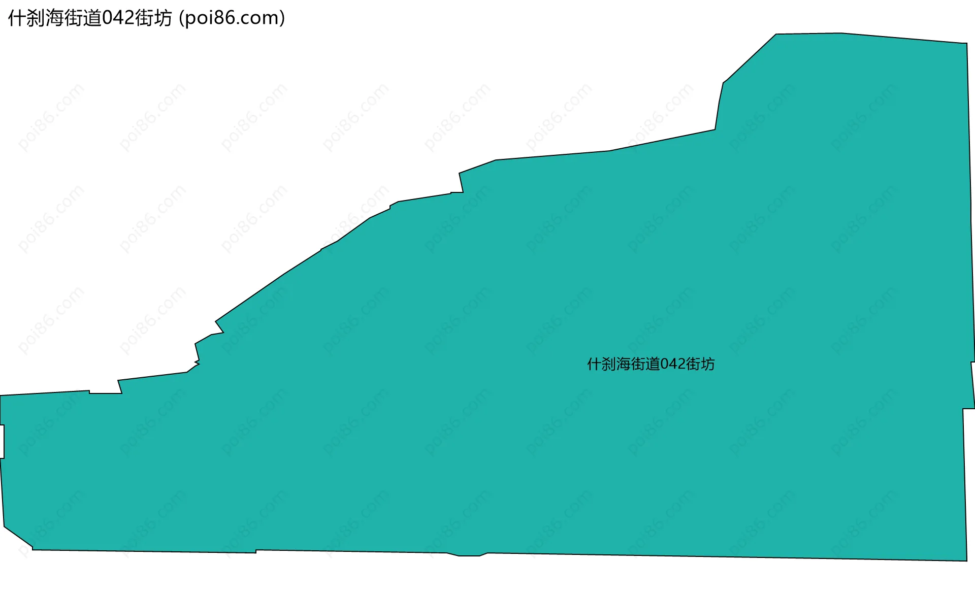 什刹海街道042街坊边界地图