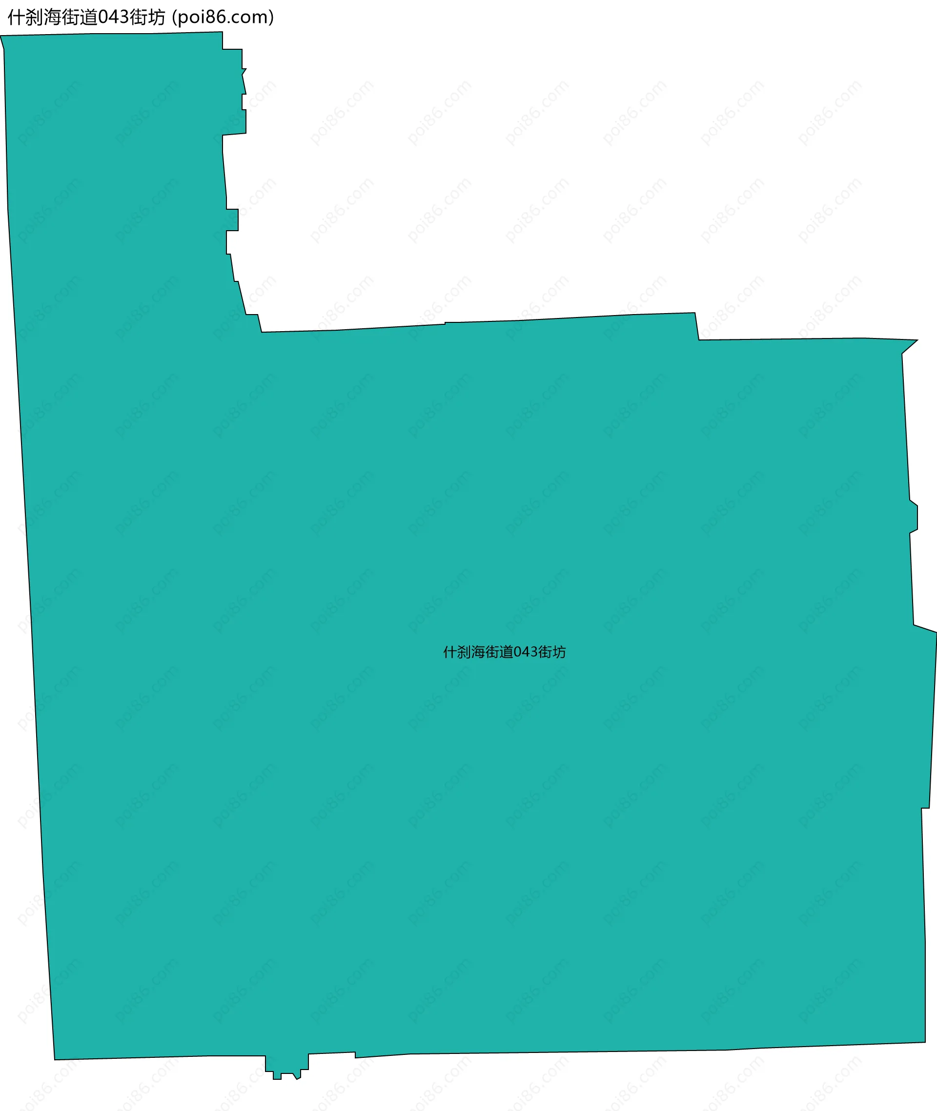 什刹海街道043街坊边界地图