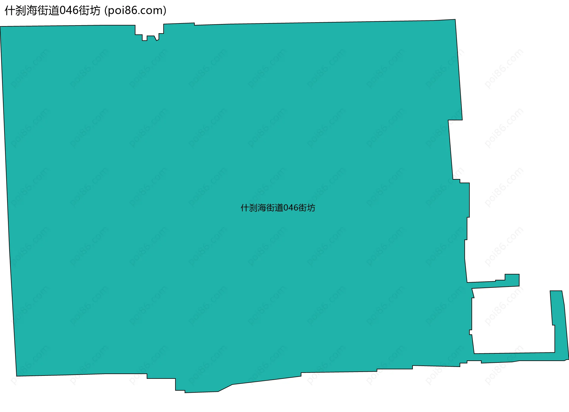 什刹海街道046街坊边界地图