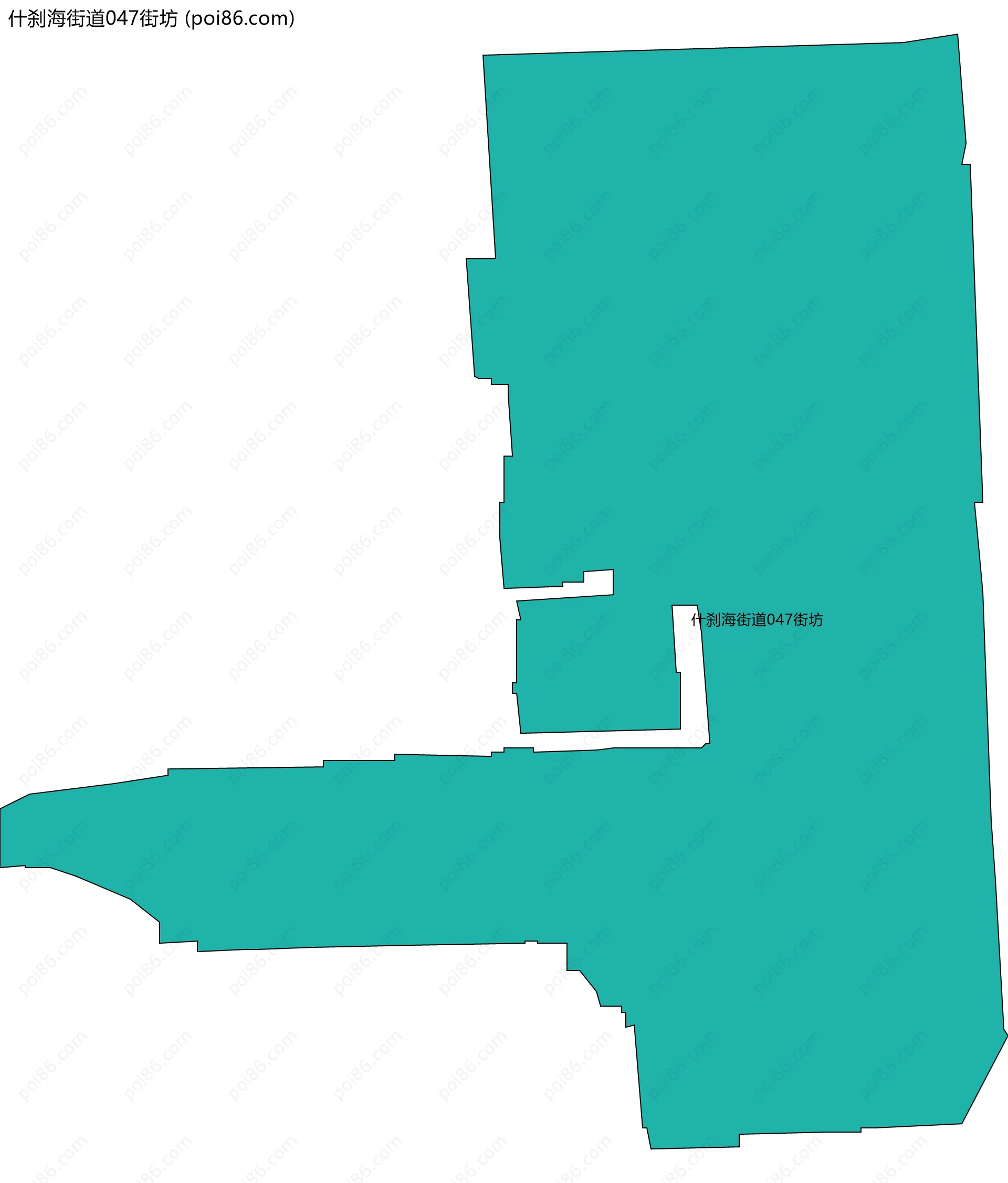 什刹海街道047街坊边界地图
