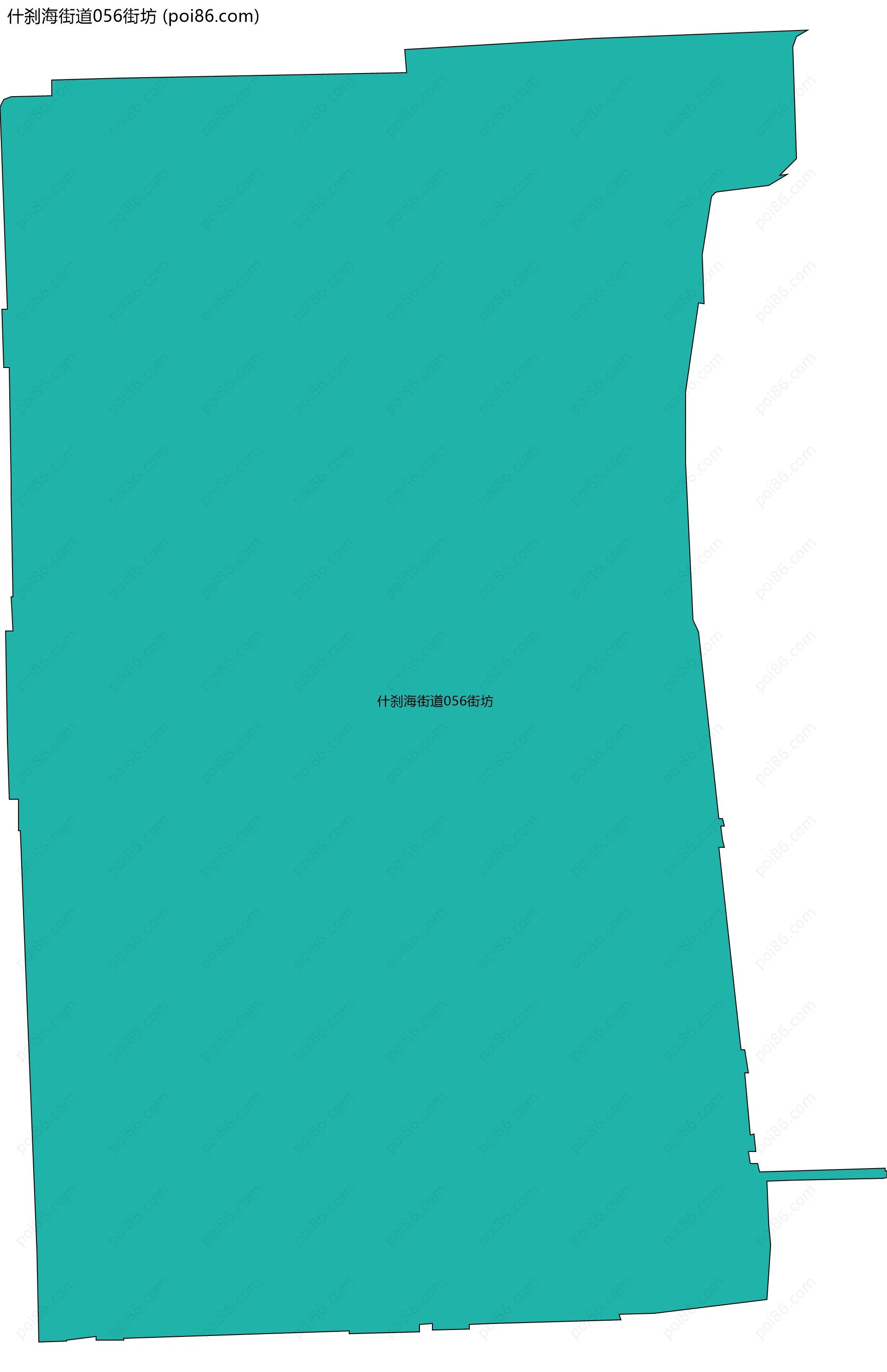 什刹海街道056街坊边界地图