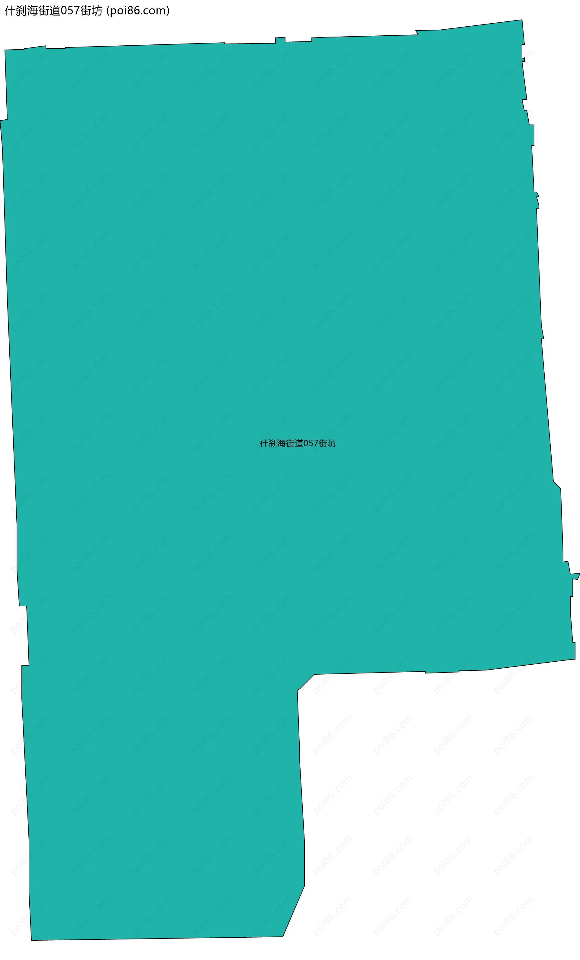 什刹海街道057街坊边界地图