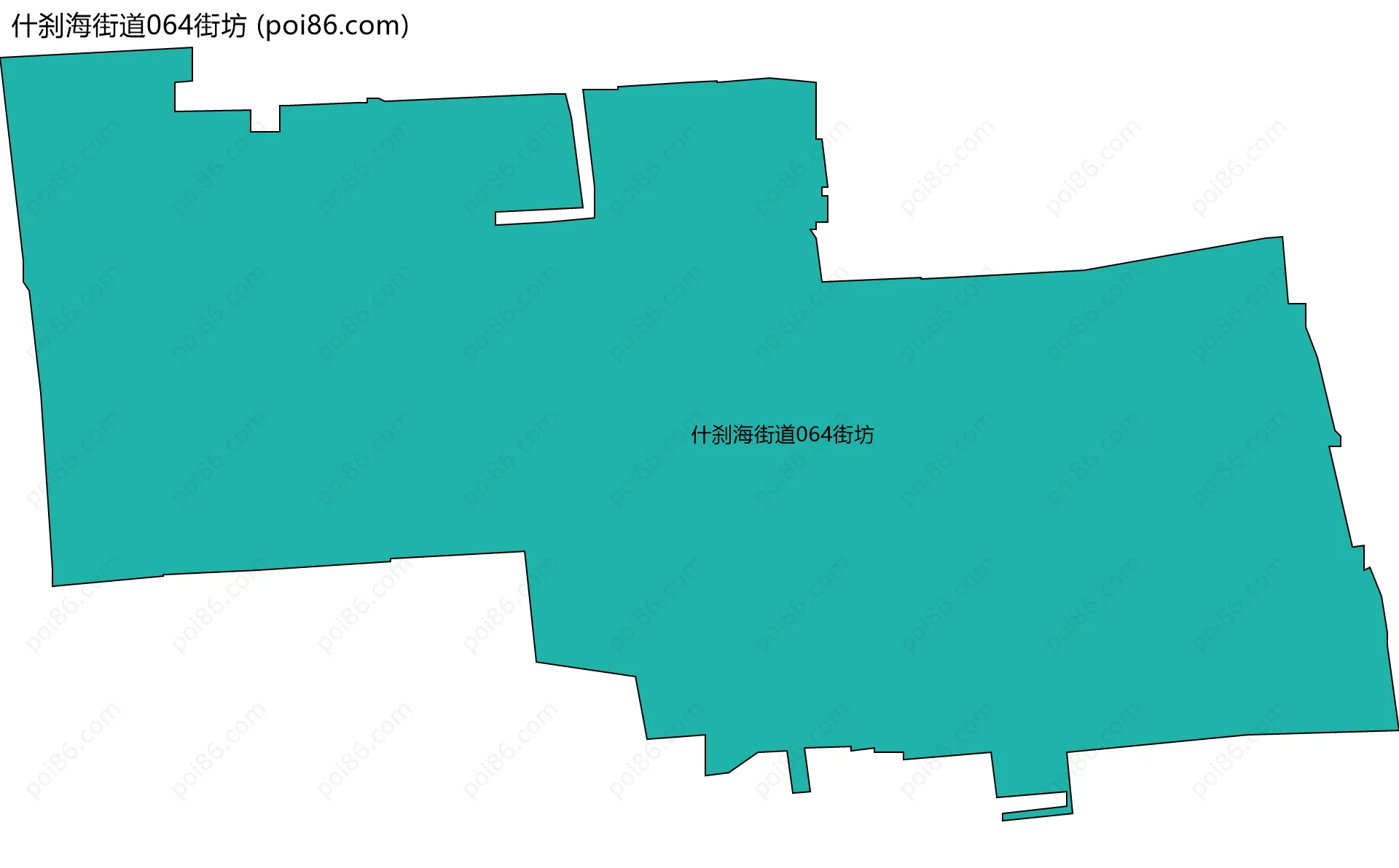 什刹海街道064街坊边界地图