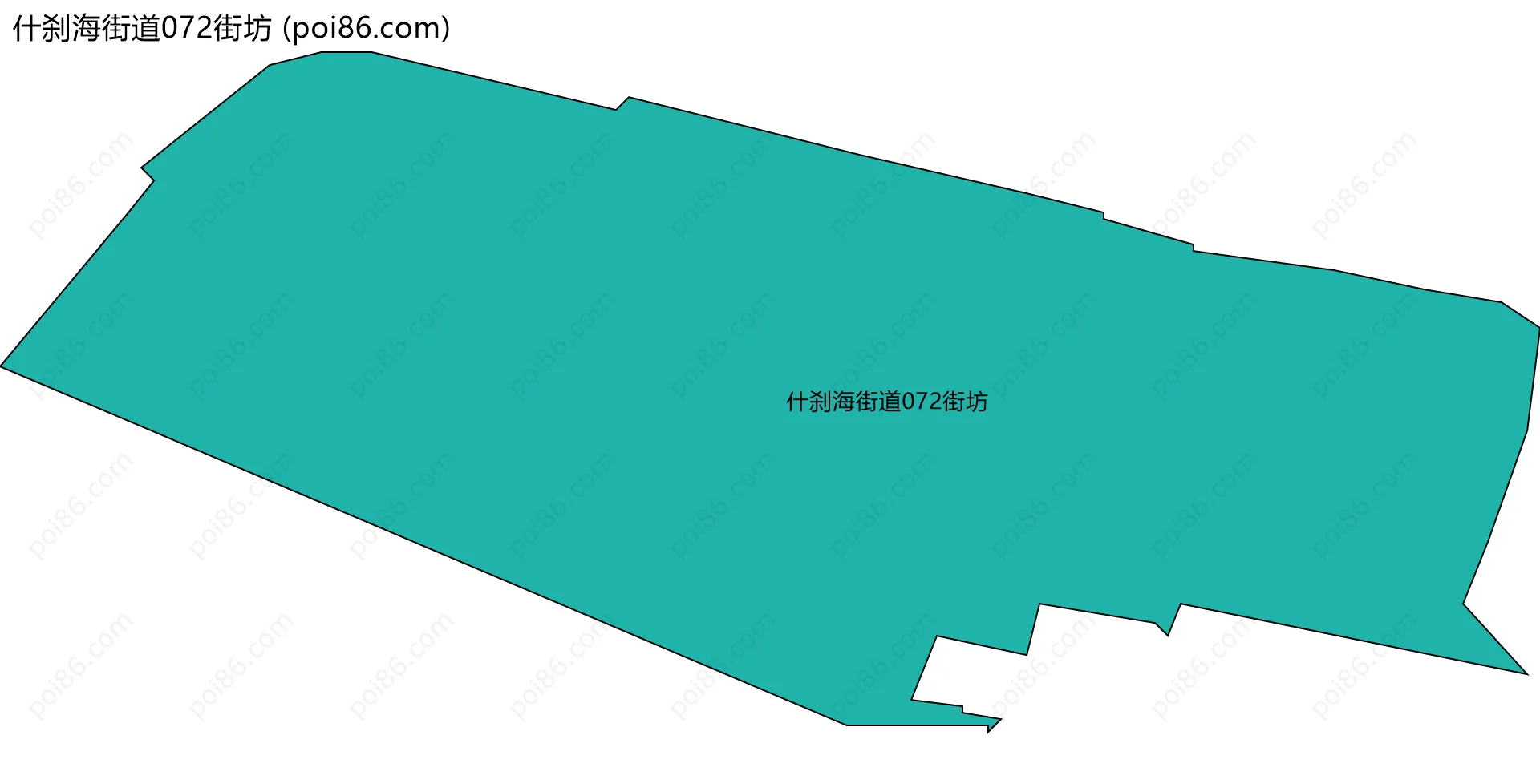 什刹海街道072街坊边界地图