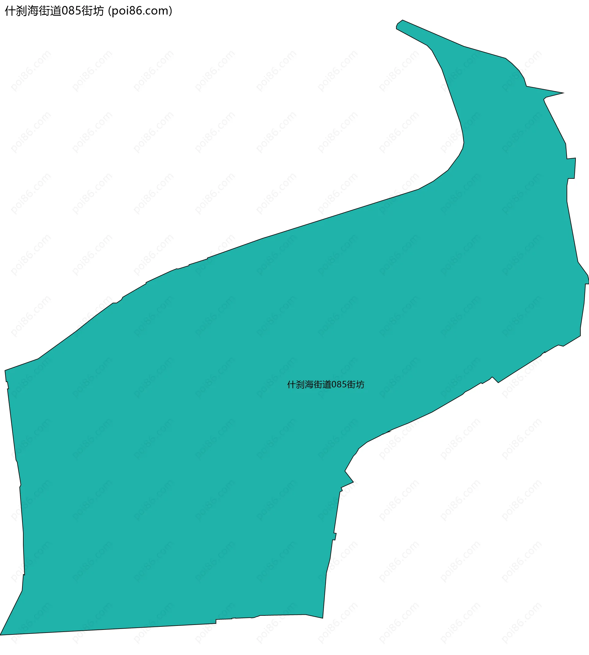 什刹海街道085街坊边界地图