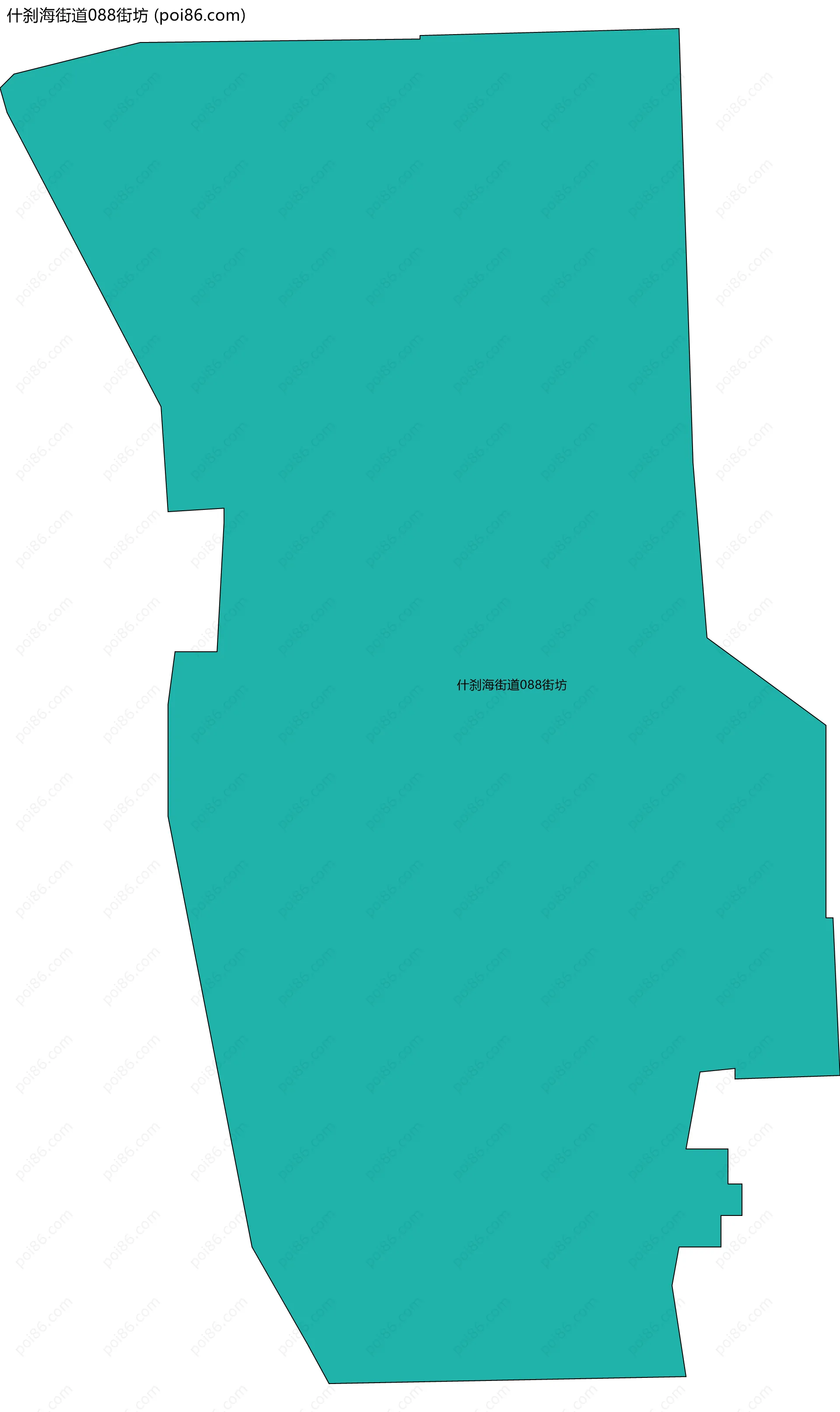 什刹海街道088街坊边界地图