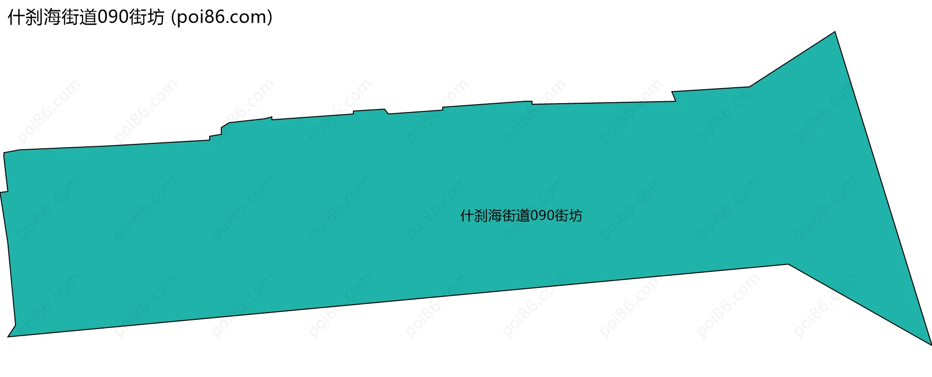 什刹海街道090街坊边界地图