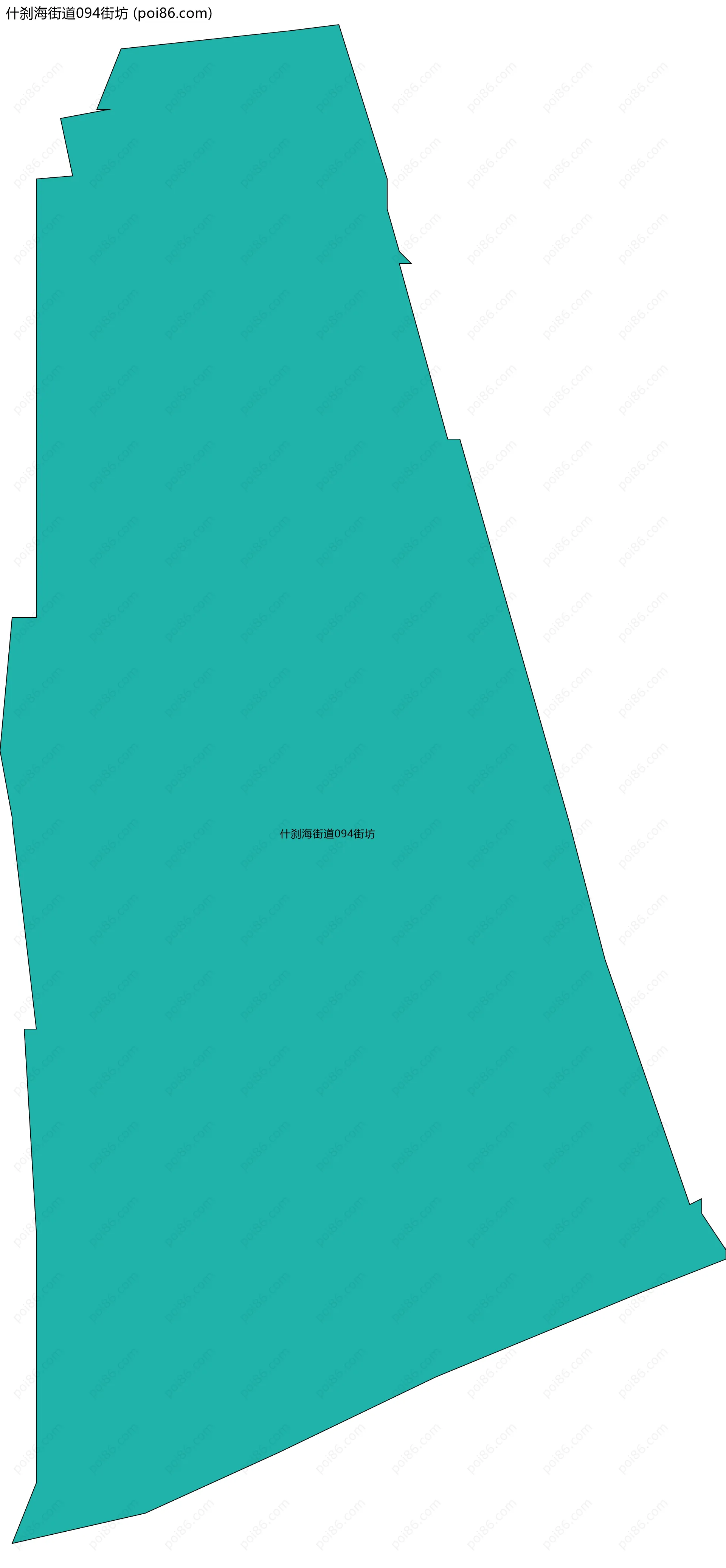 什刹海街道094街坊边界地图