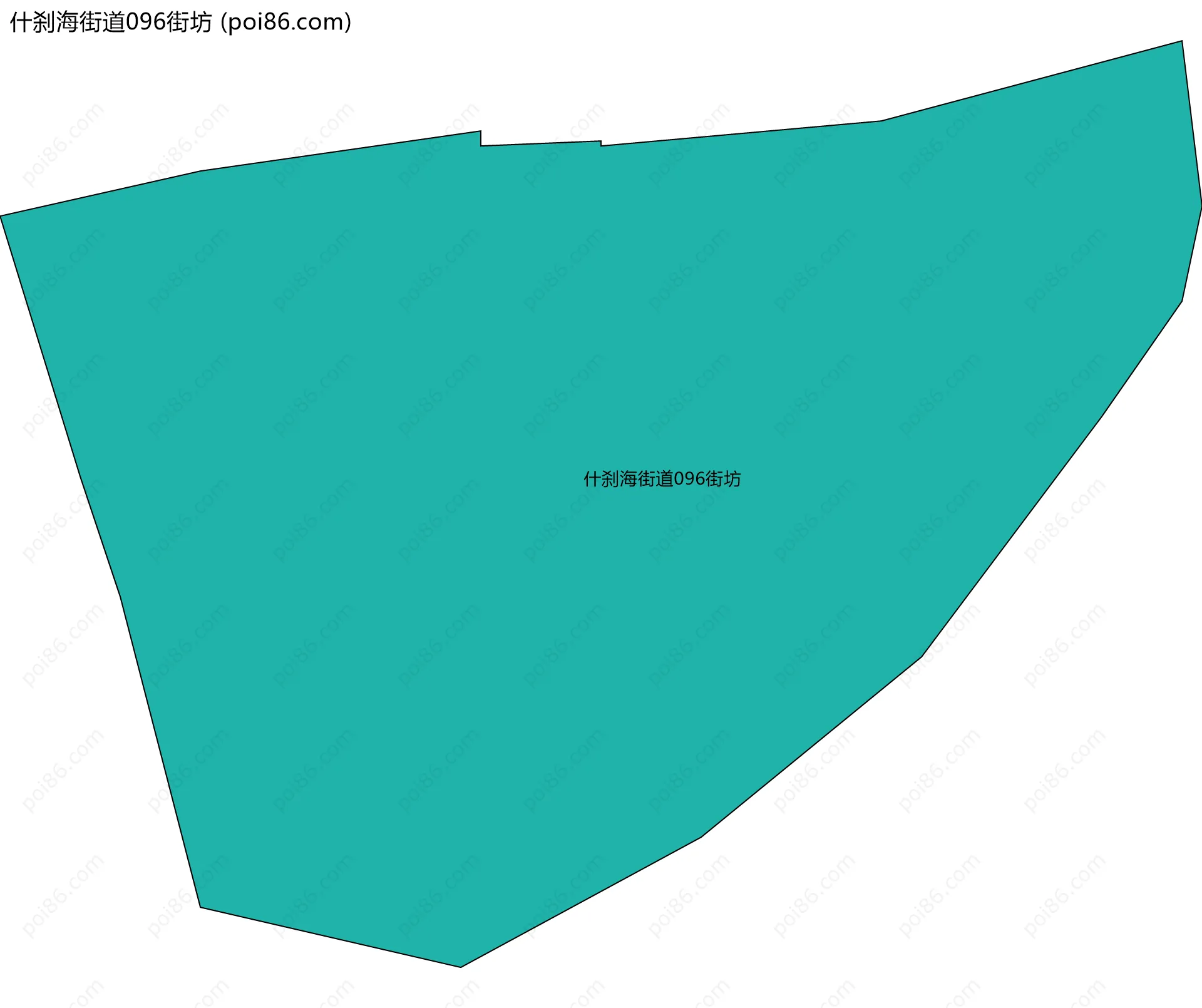 什刹海街道096街坊边界地图