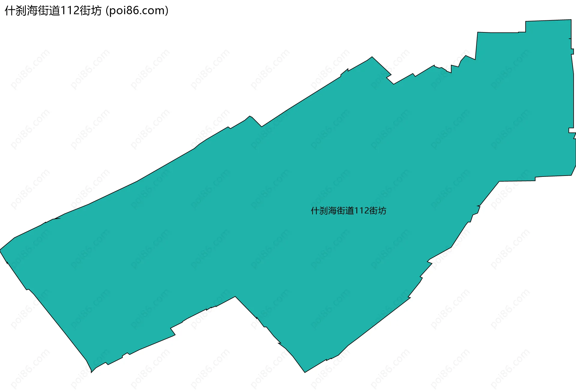 什刹海街道112街坊边界地图