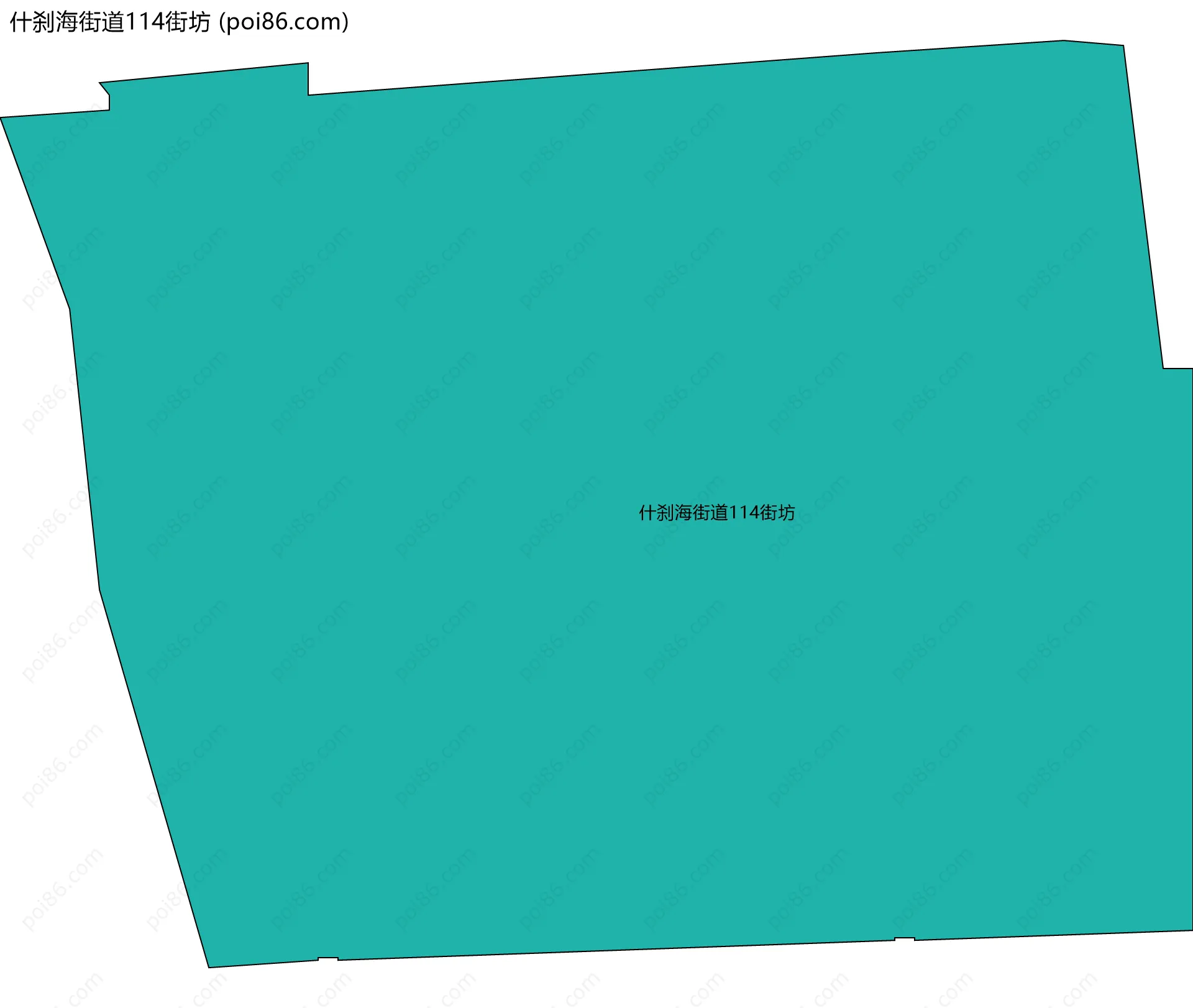 什刹海街道114街坊边界地图