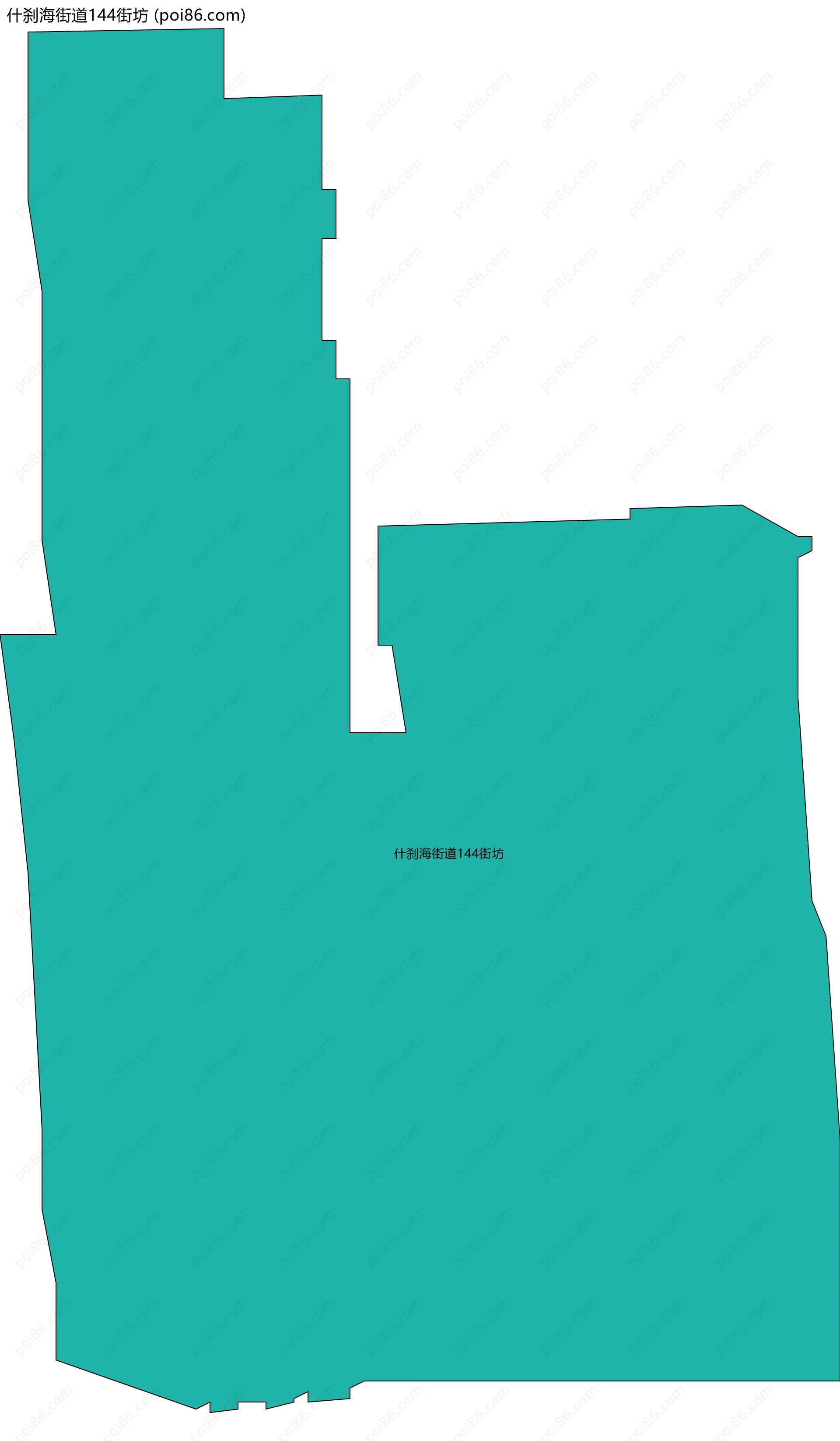 什刹海街道144街坊边界地图