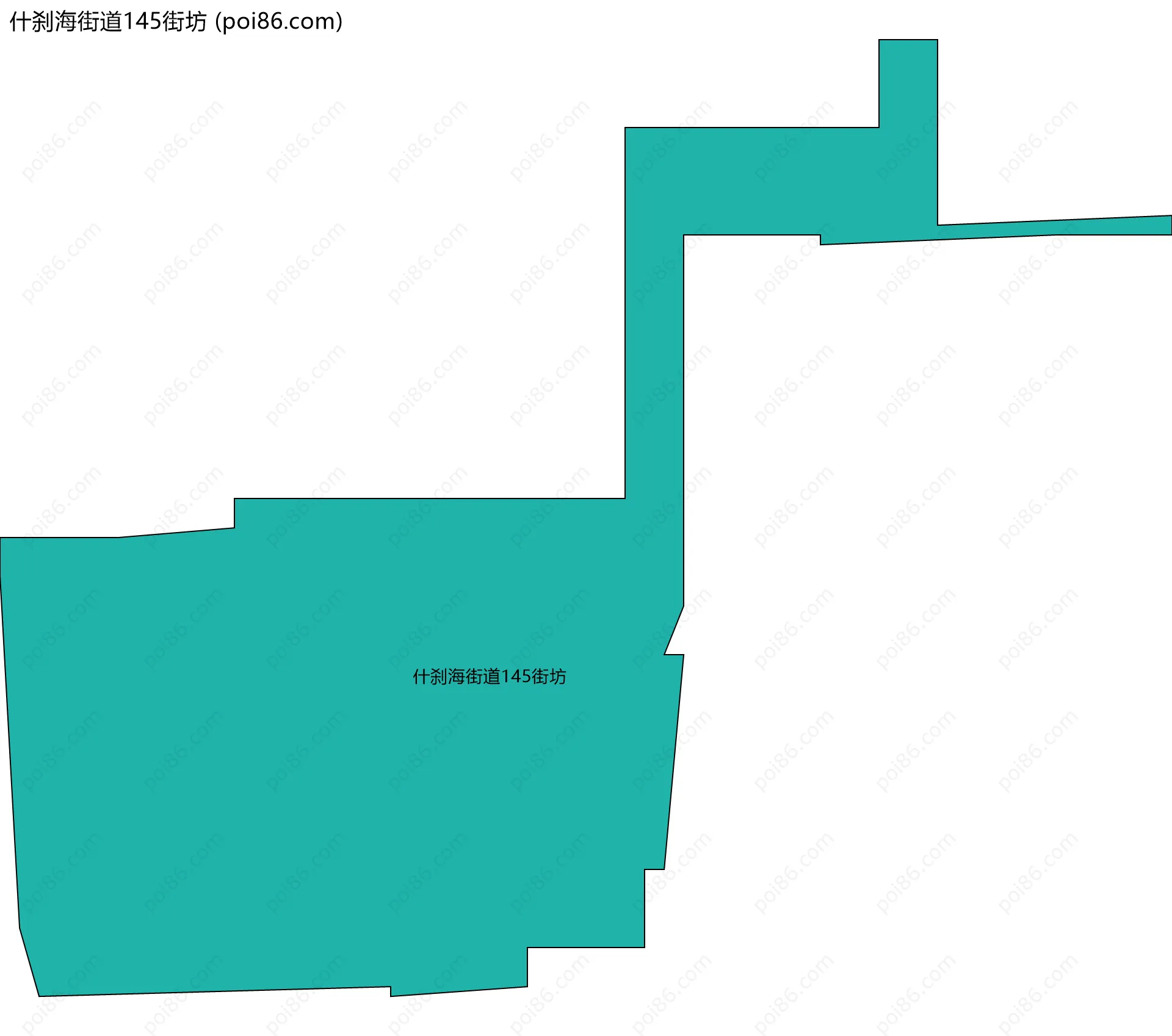什刹海街道145街坊边界地图