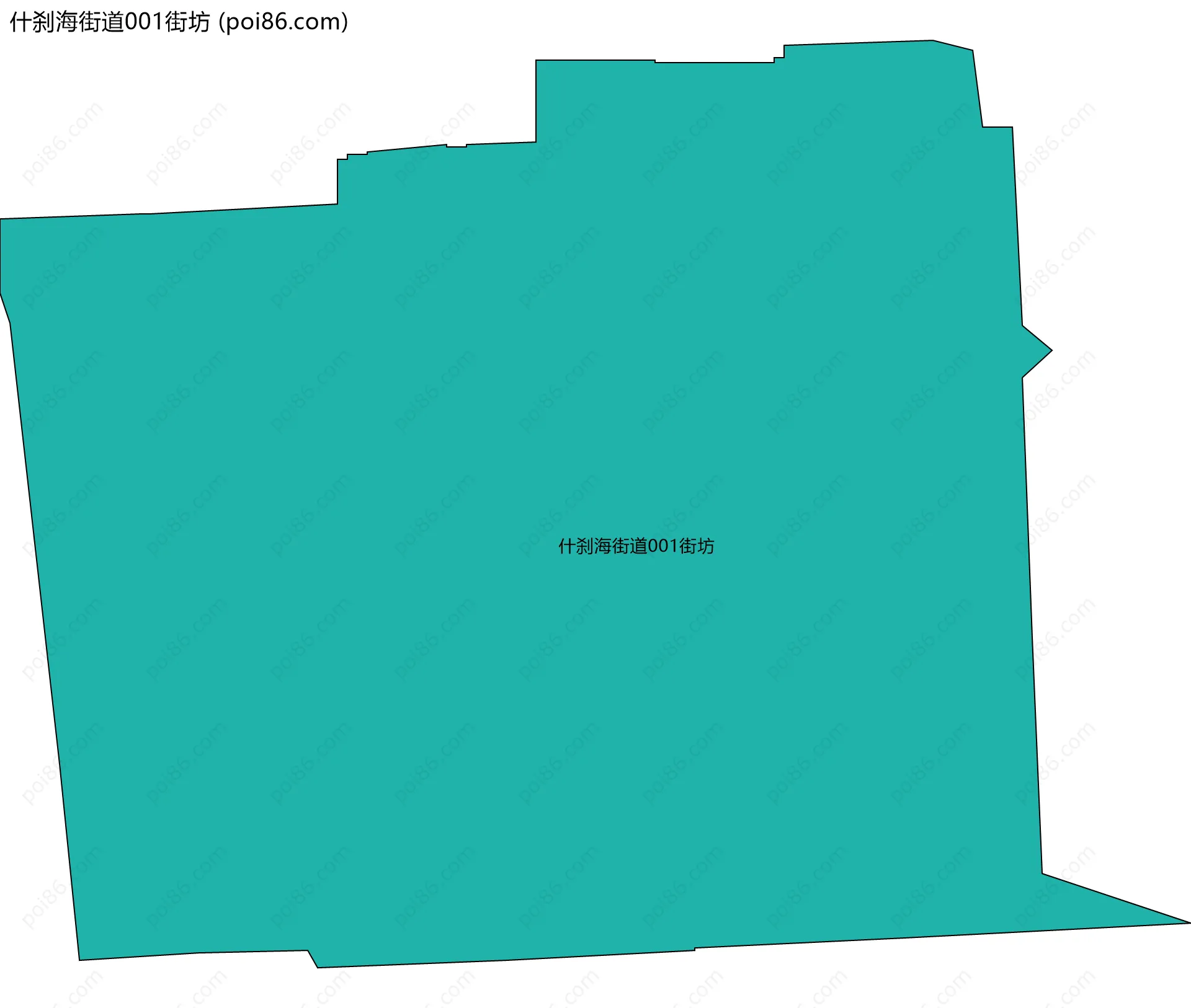 什刹海街道001街坊边界地图