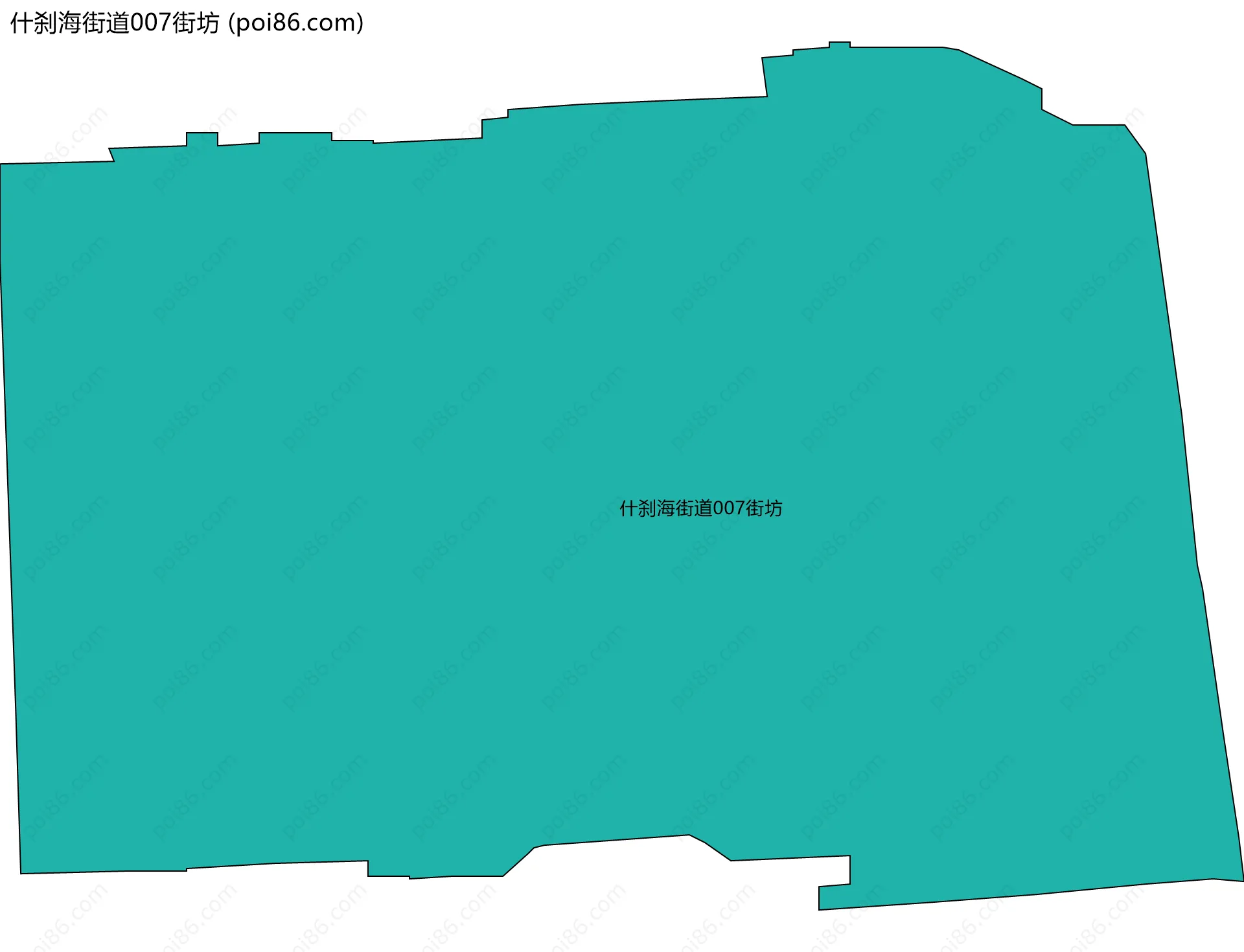 什刹海街道007街坊边界地图