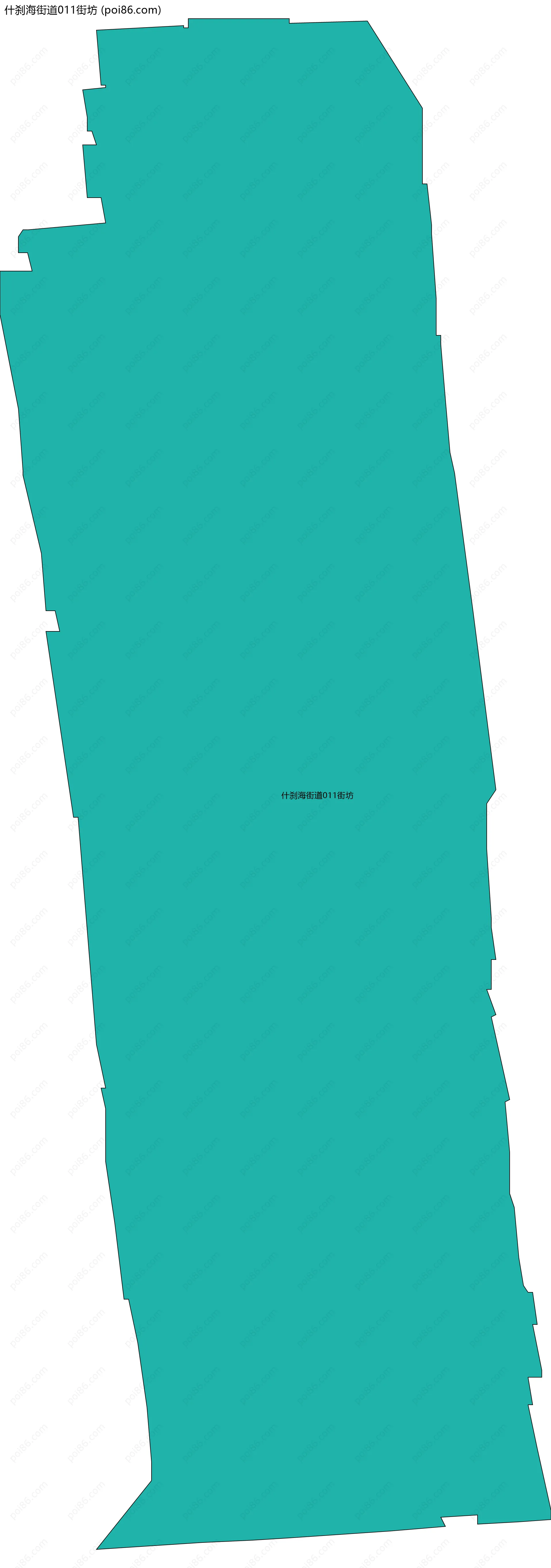 什刹海街道011街坊边界地图