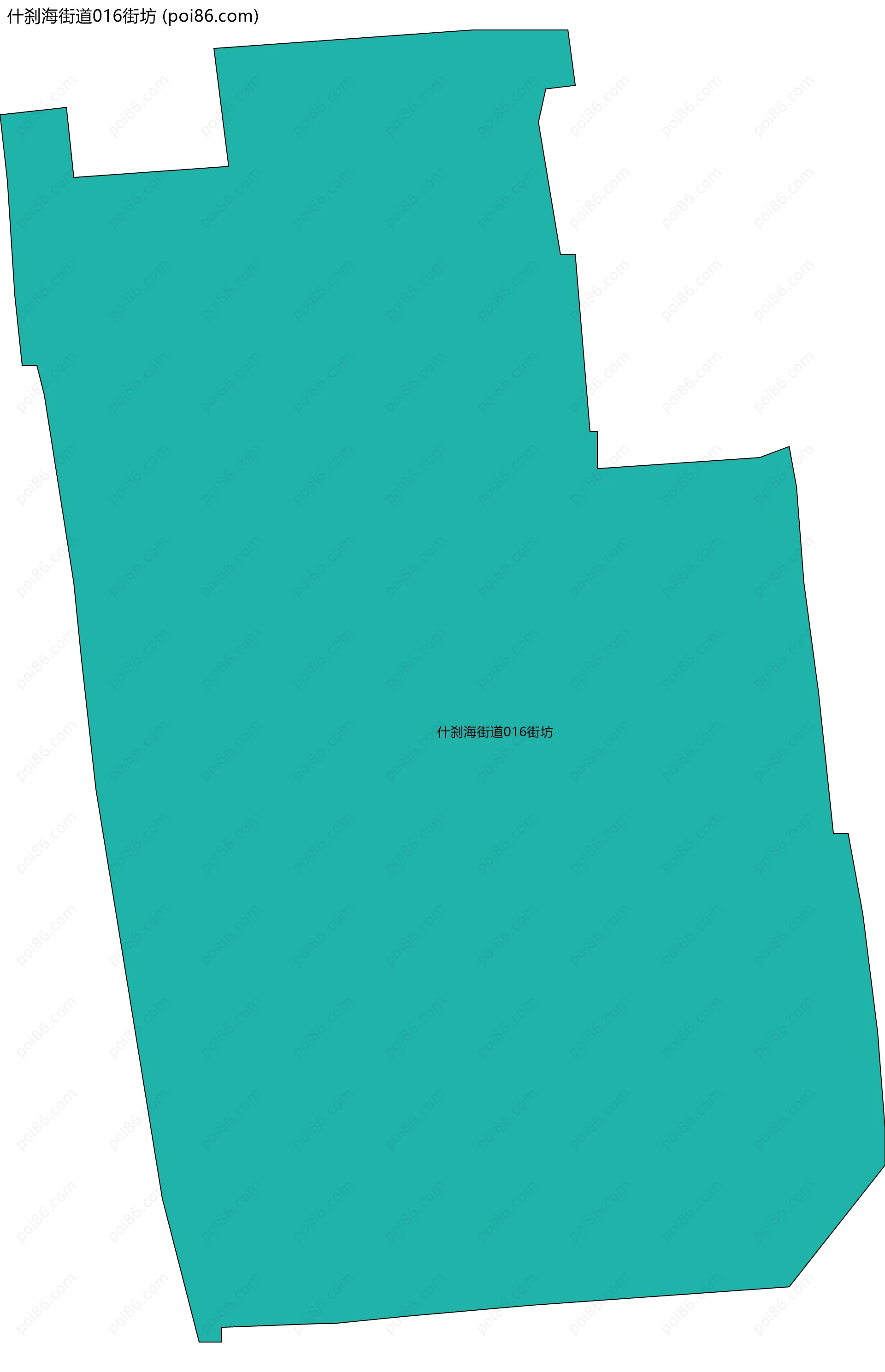 什刹海街道016街坊边界地图