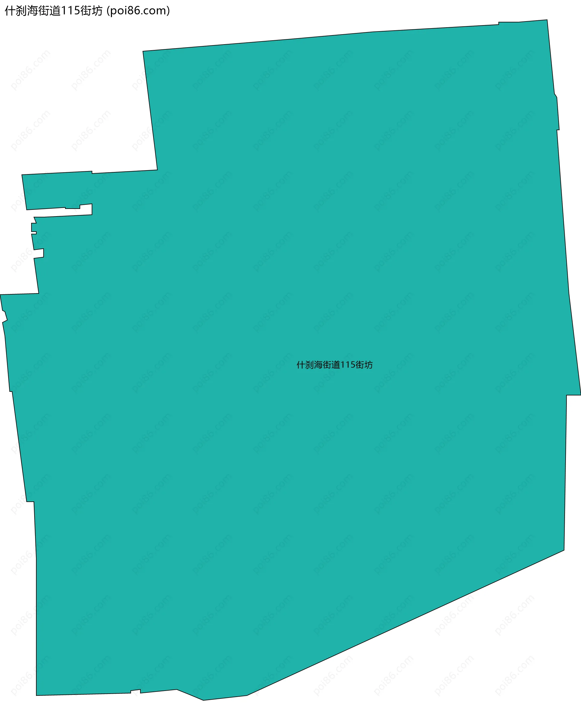 什刹海街道115街坊边界地图