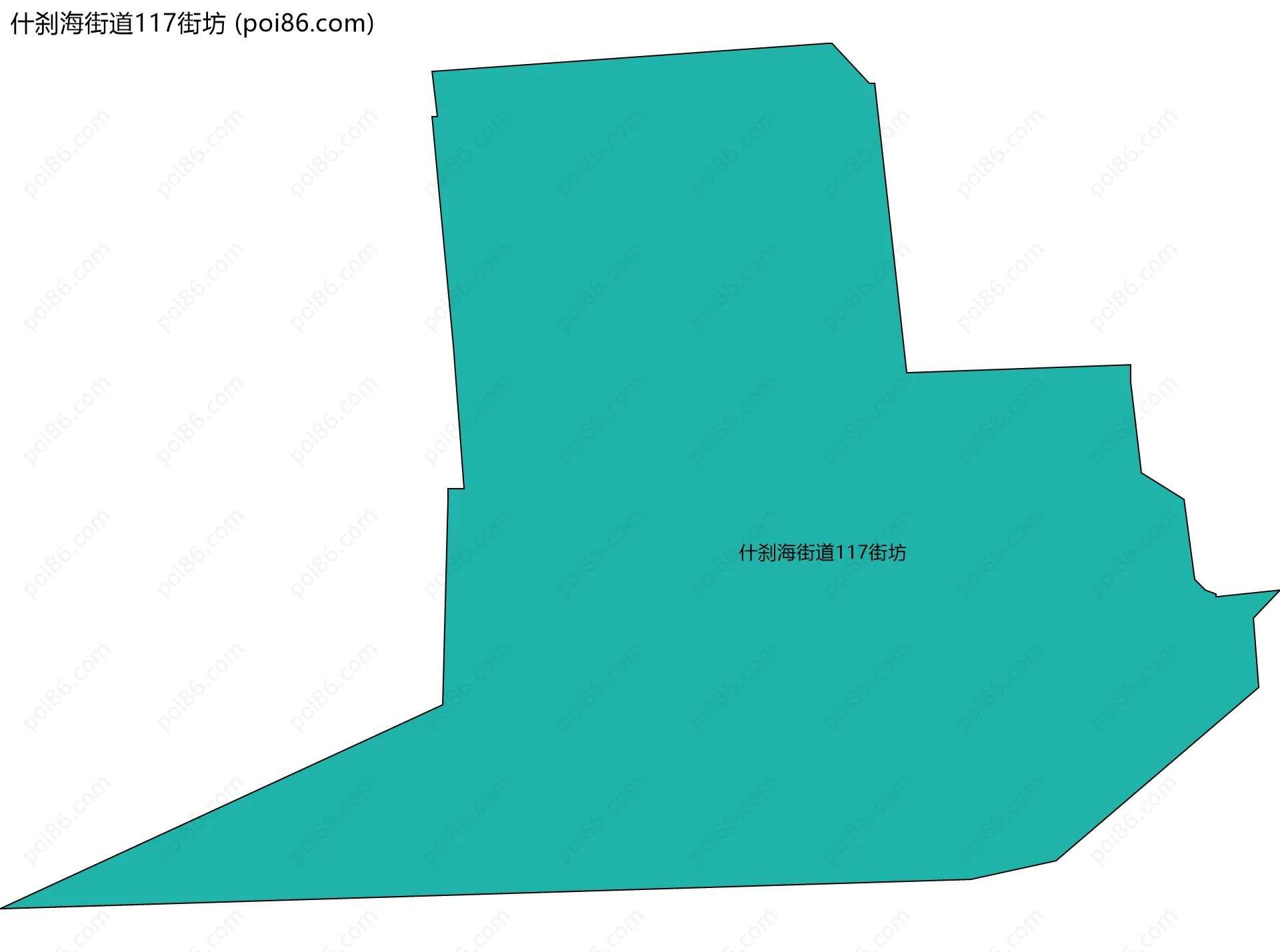 什刹海街道117街坊边界地图