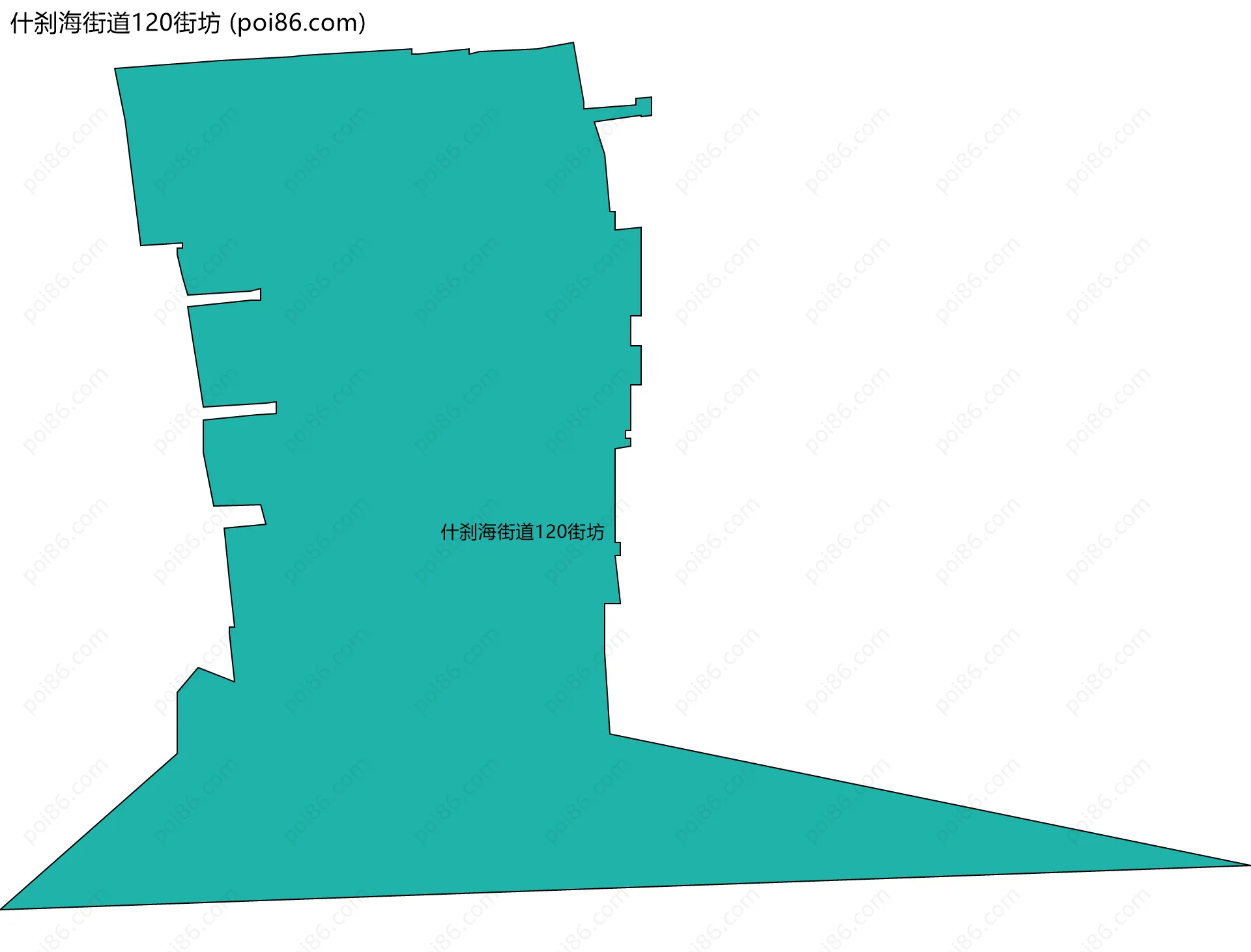 什刹海街道120街坊边界地图