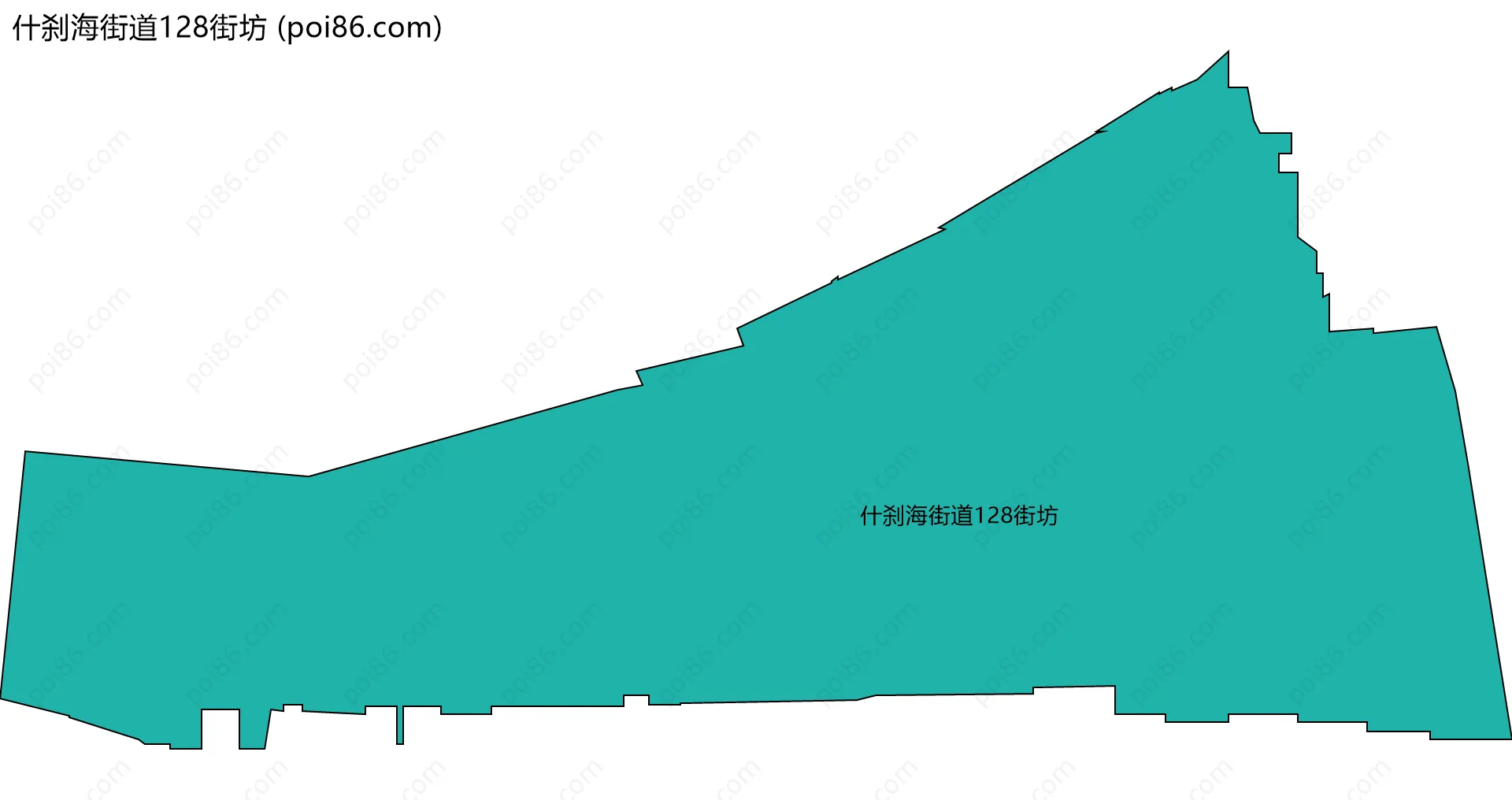 什刹海街道128街坊边界地图