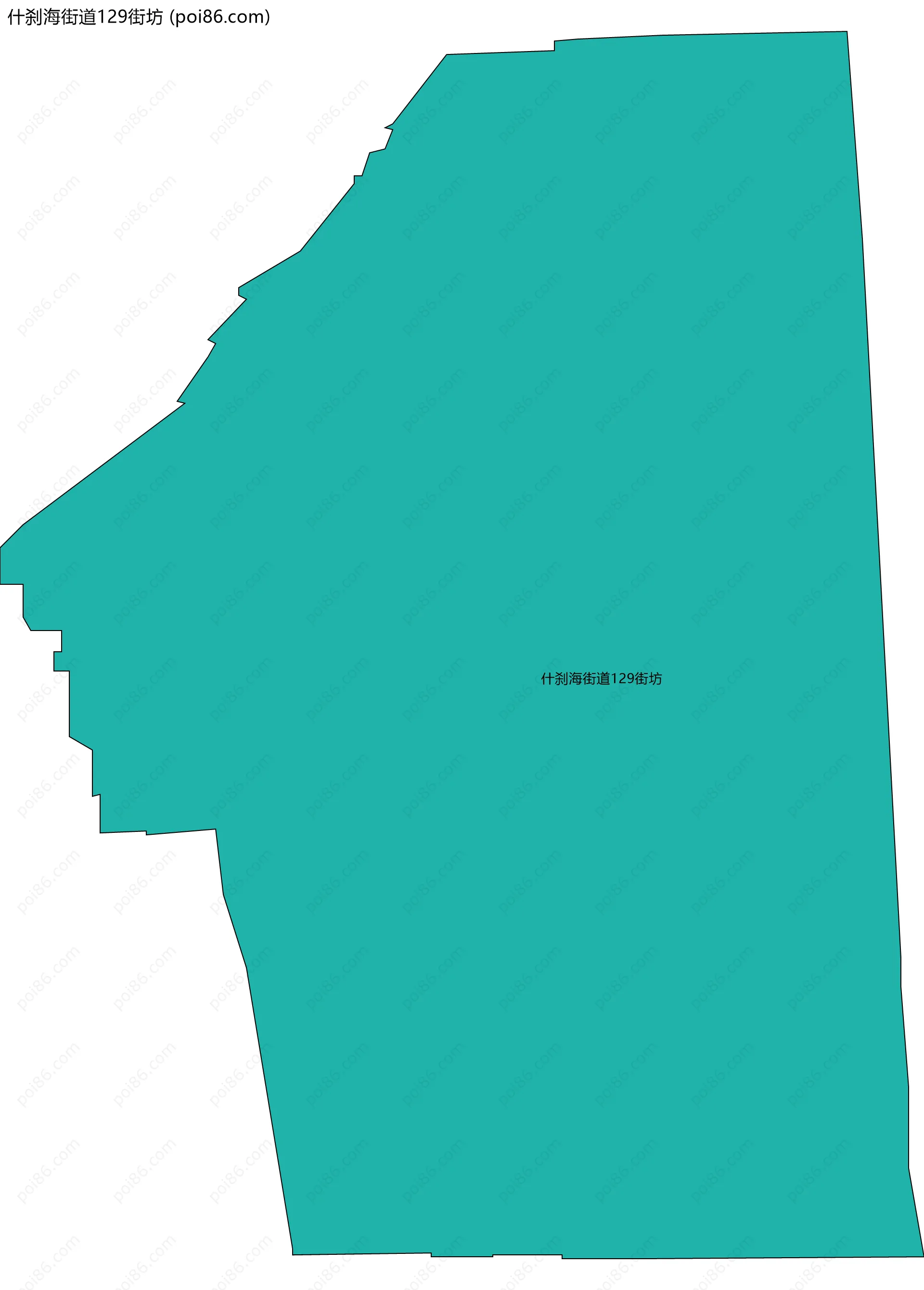 什刹海街道129街坊边界地图