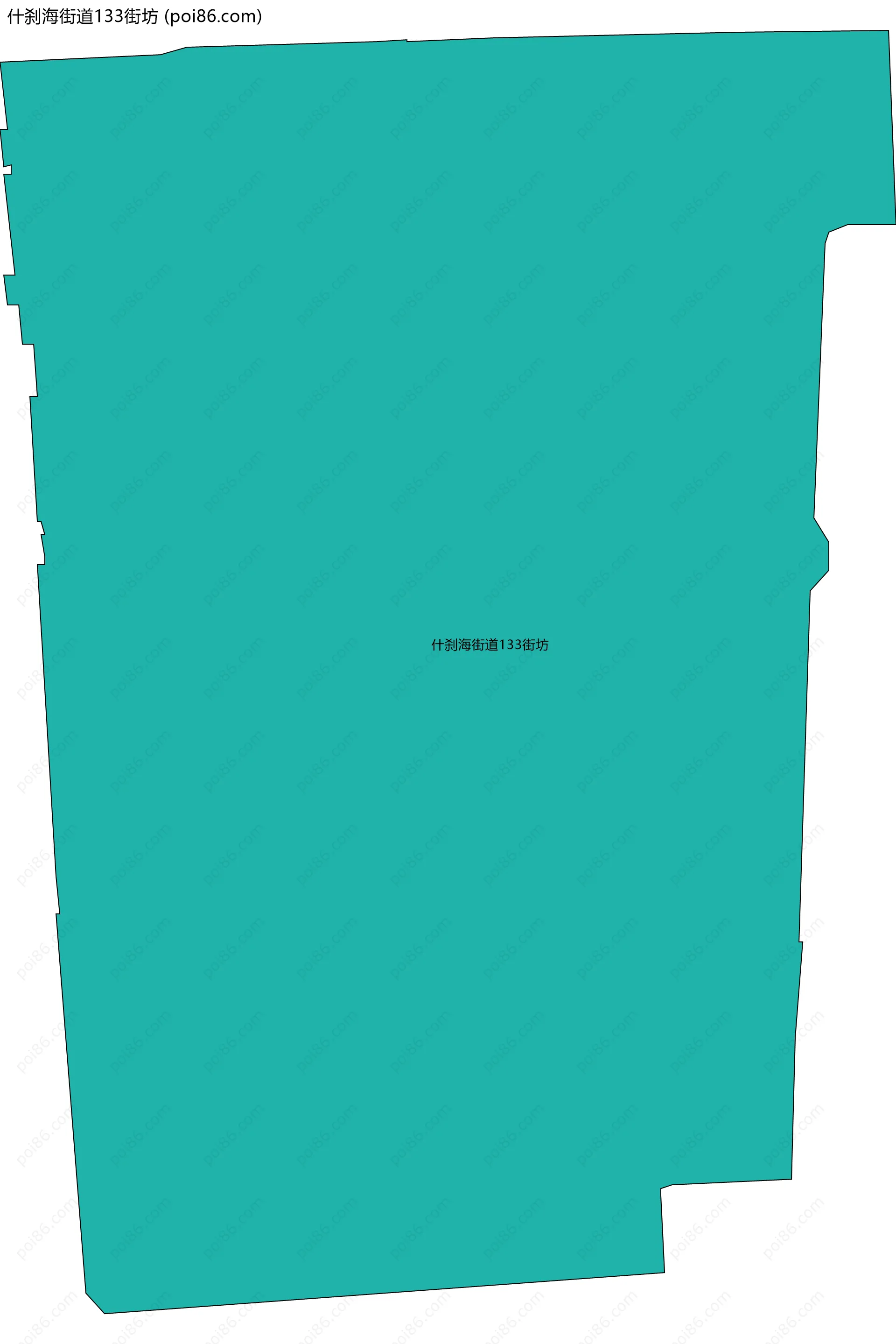 什刹海街道133街坊边界地图