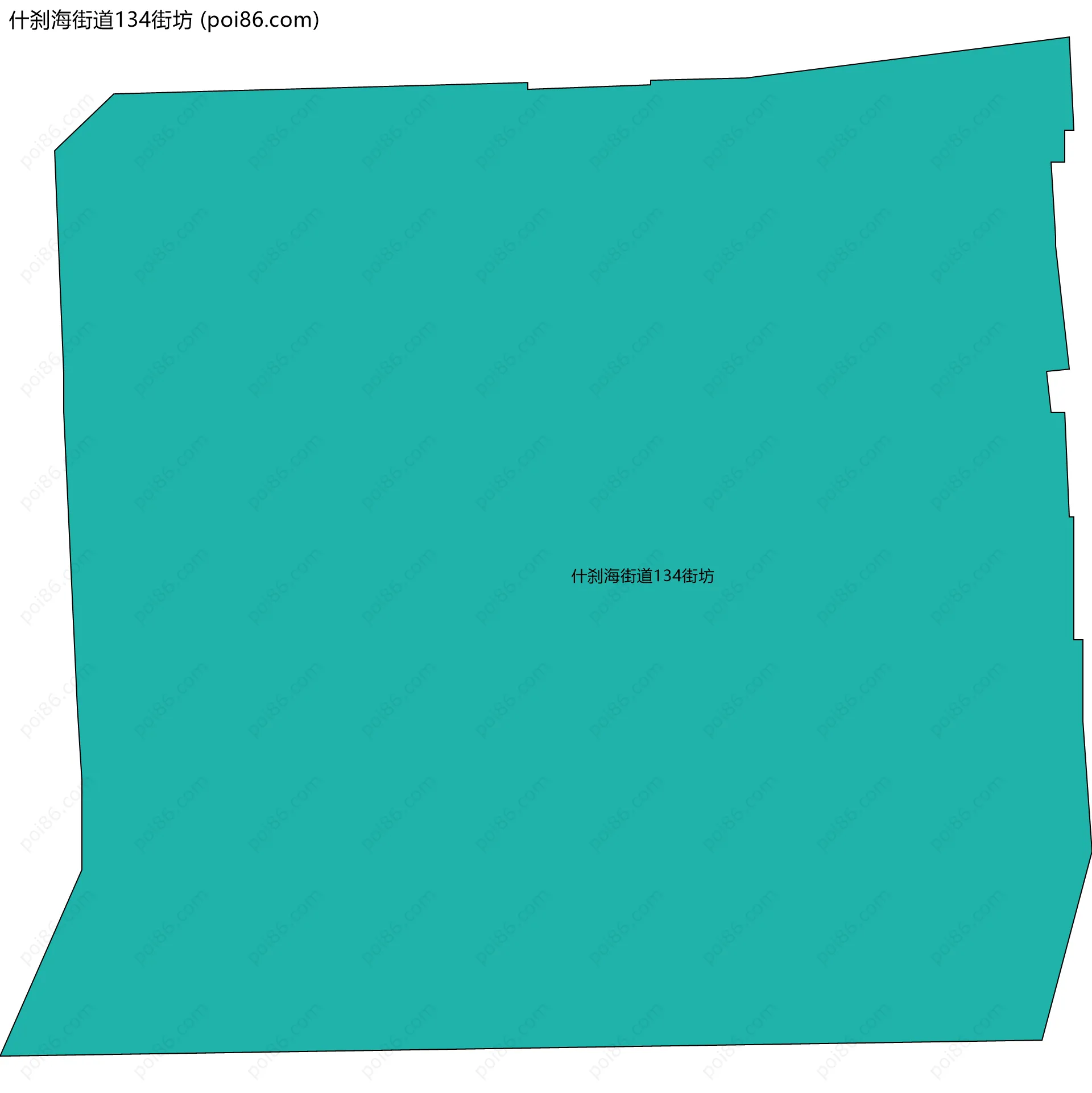 什刹海街道134街坊边界地图